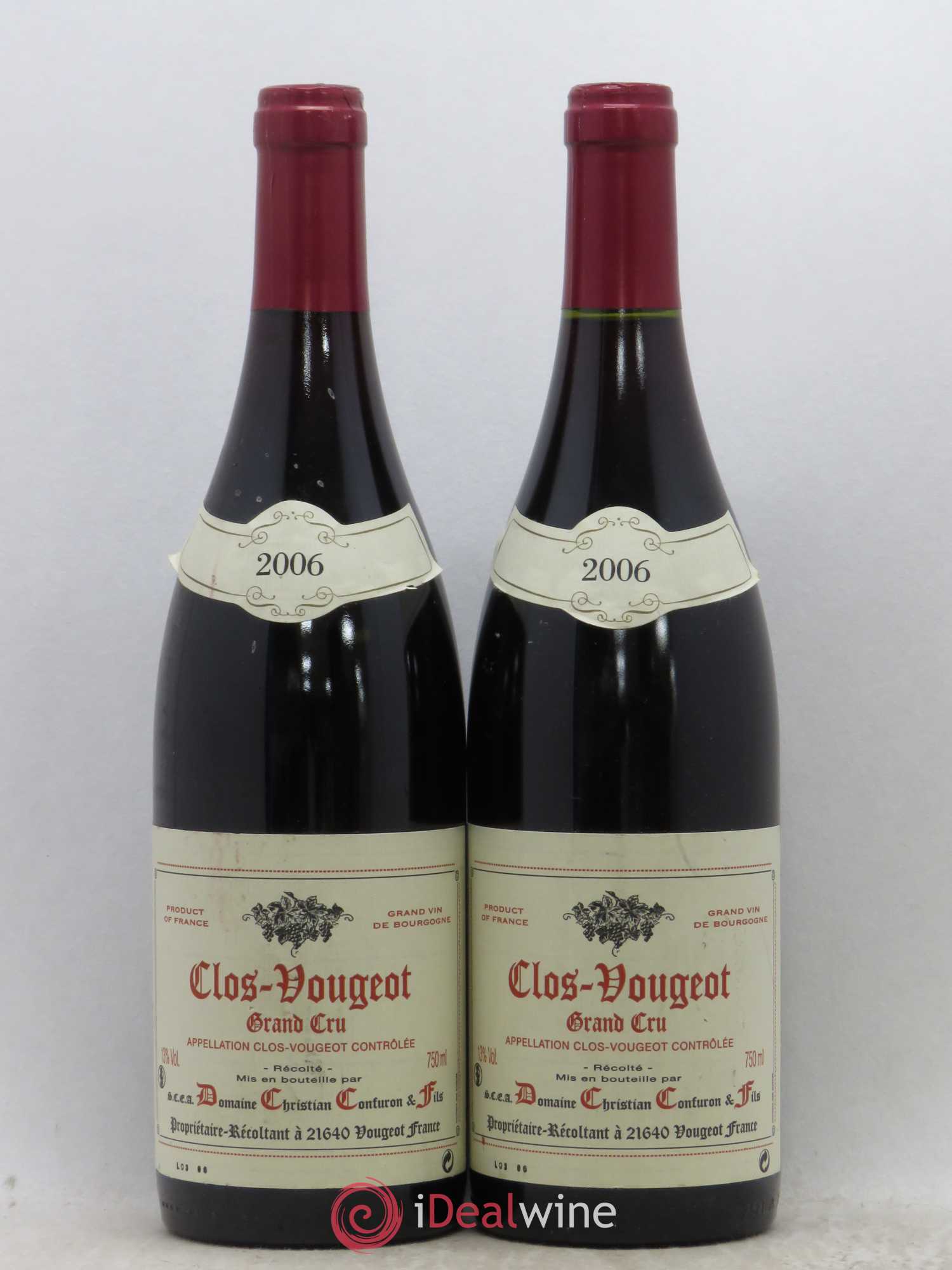 Clos de Vougeot Grand Cru Christian Confuron 2006 - Lot de 2 bouteilles - 0
