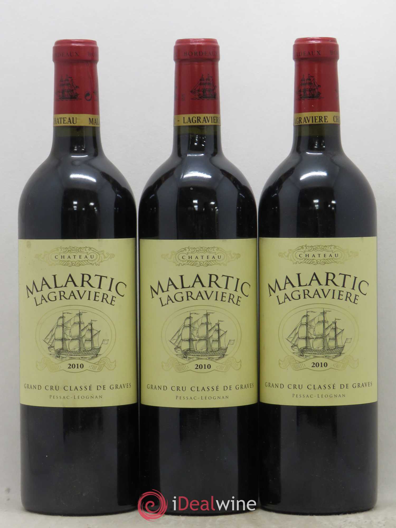 Château Malartic-Lagravière Cru Classé de Graves 2010 - Lot de 3 bouteilles - 0