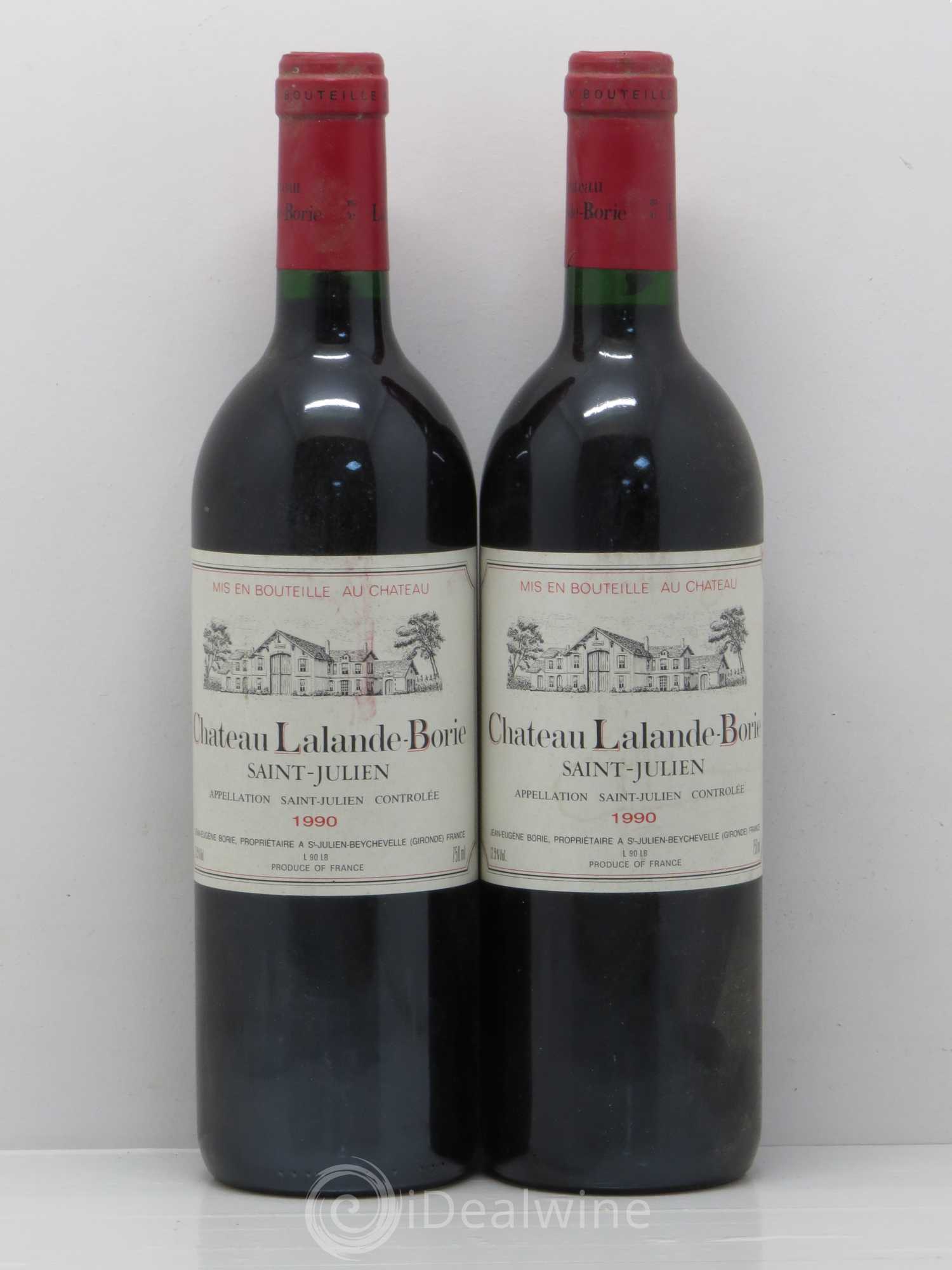 Château Lalande Borie 1990 - Lot de 2 bouteilles - 0