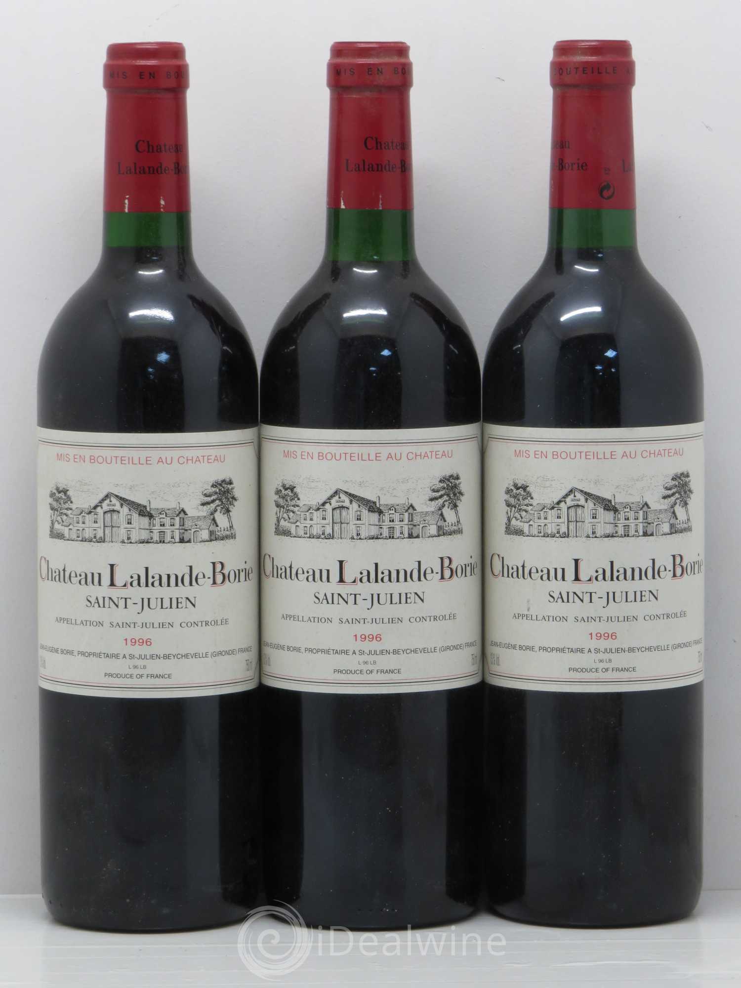Château Lalande Borie 1996 - Lot de 3 bouteilles - 0