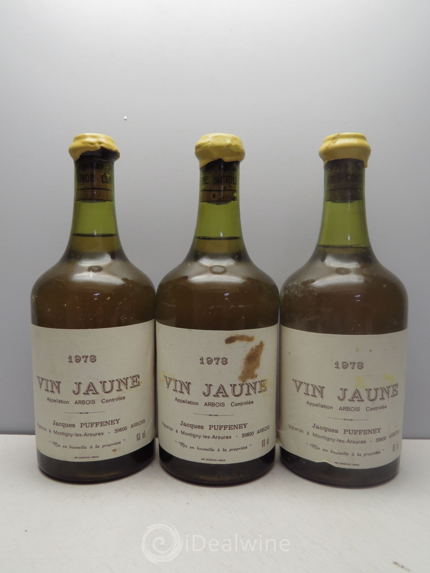 Arbois Vin Jaune Jacques Puffeney 1978 - Posten von 3 Flaschen - 0