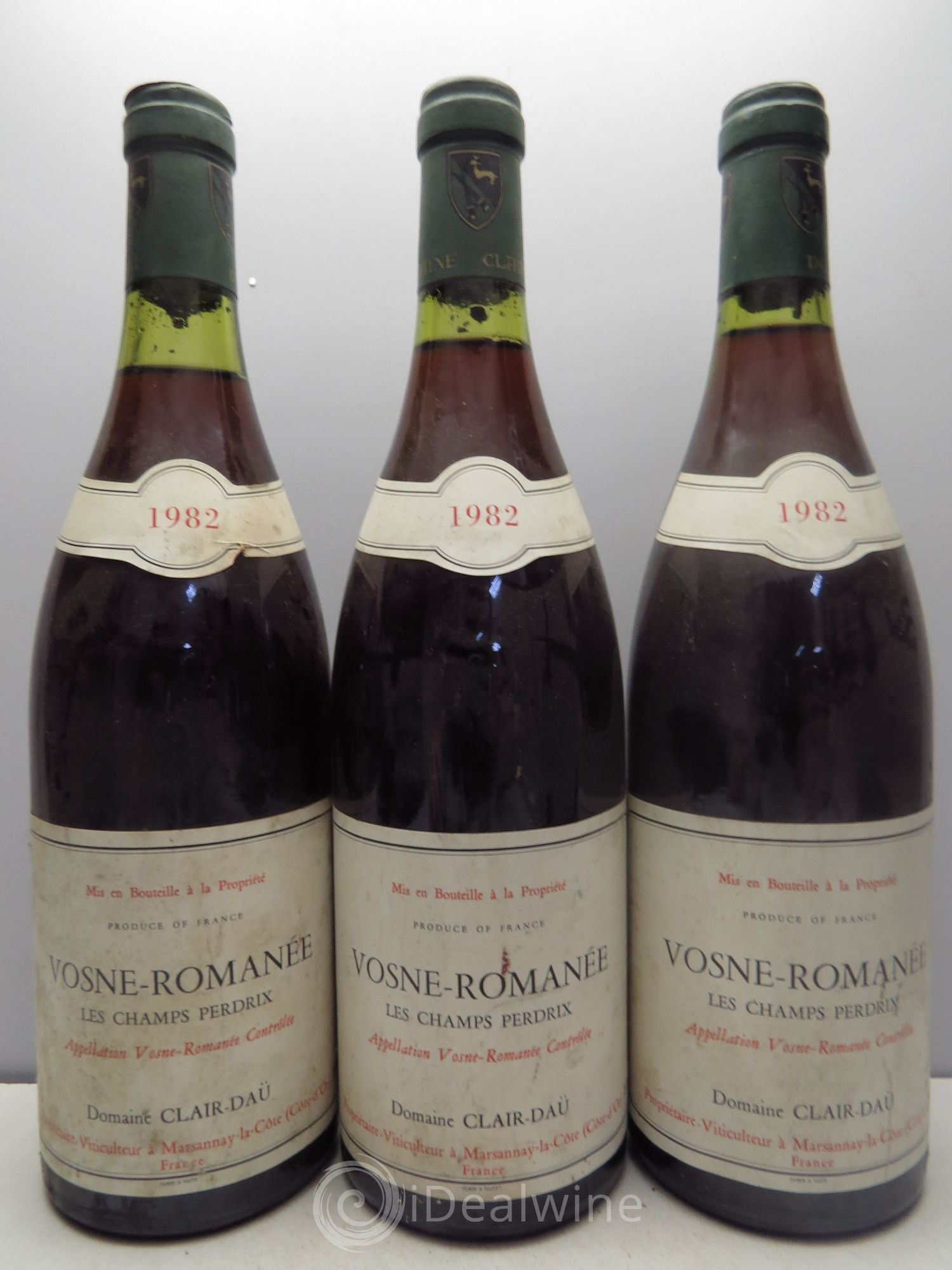 Vosne-Romanée 1er Cru Clair Dau 1982 - Lot de 3 bouteilles - 0