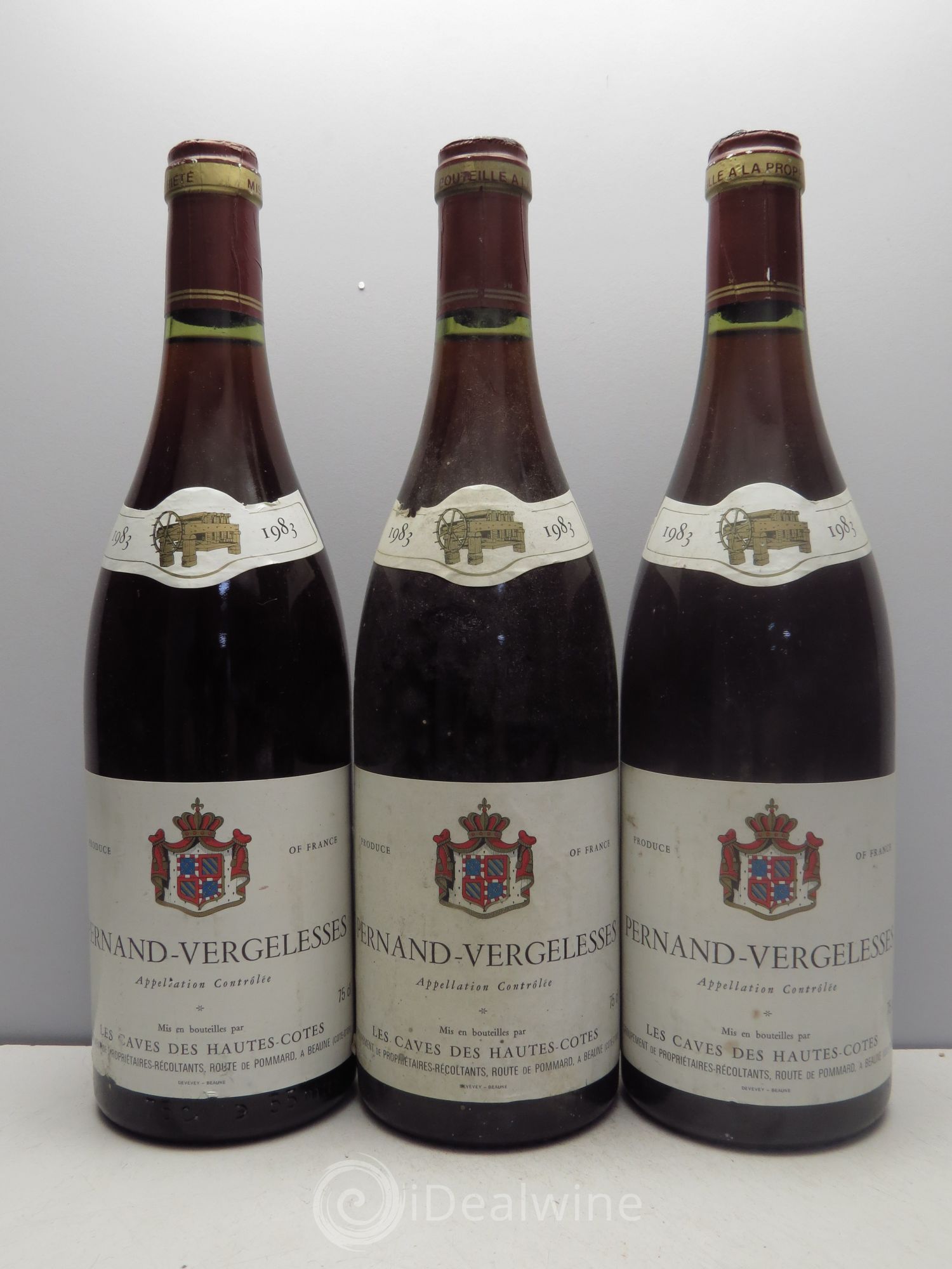 Pernand-Vergelesses les Caves des Hautes Côtes (sans prix de réserve / no reserve) 1983 - Posten von 3 Flaschen - 0