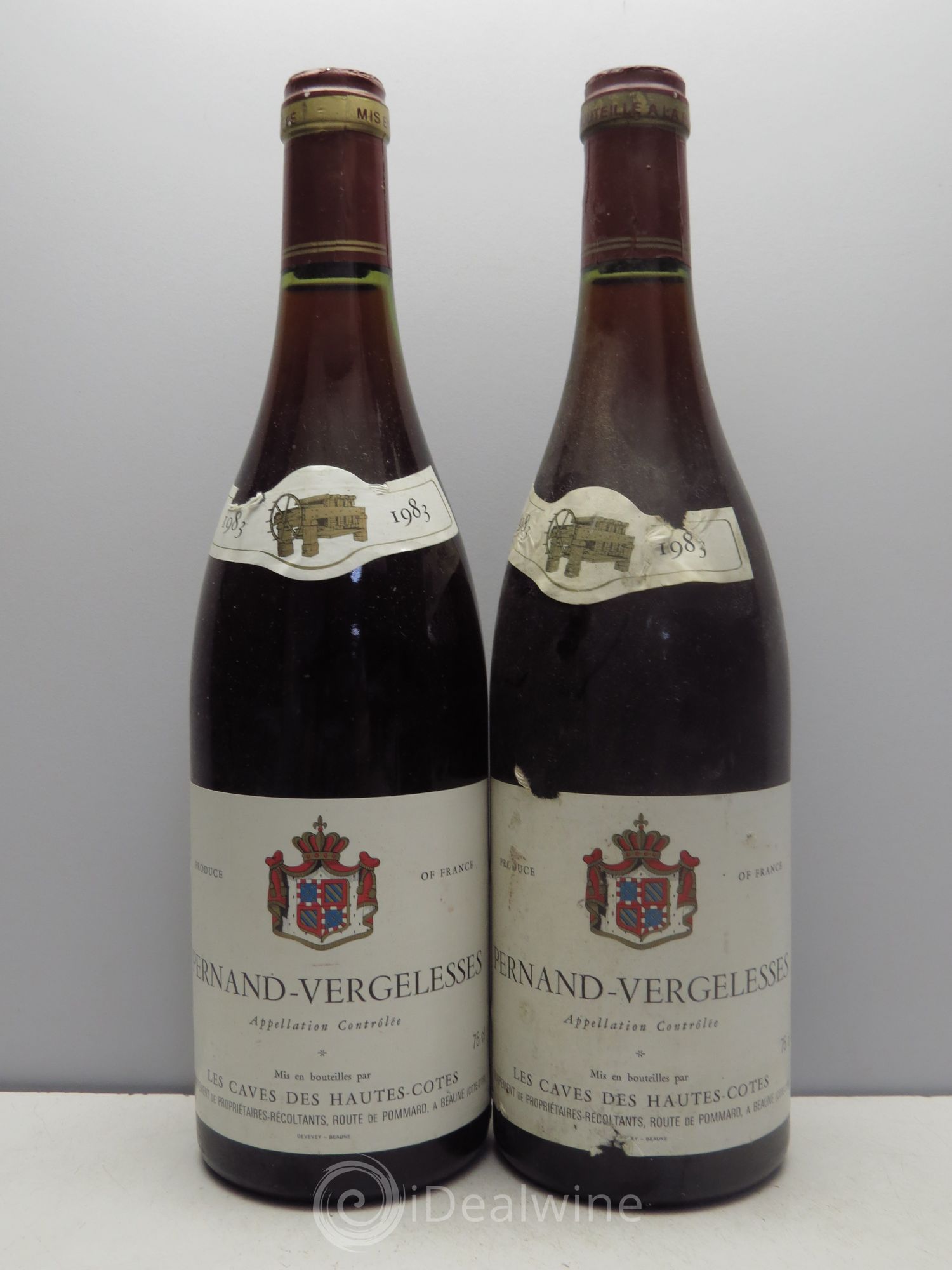 Pernand-Vergelesses les Caves des Hautes Côtes (sans prix de réserve / no reserve) 1983 - Posten von 2 Flaschen - 0