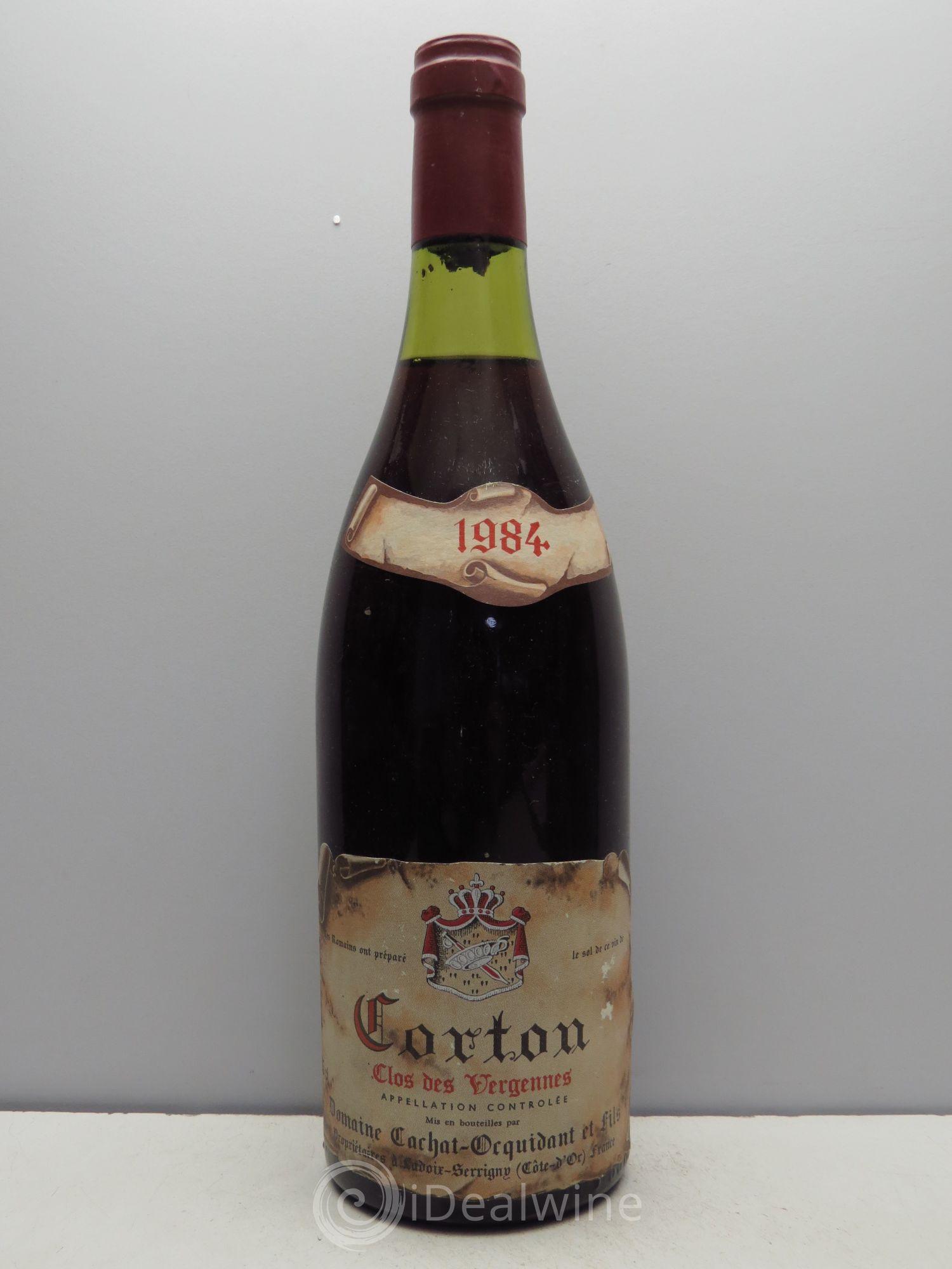 Corton Grand Cru Clos des Vergennes Domaine Cachat-Ocquidant 1984 - Posten von 6 Flaschen - 0