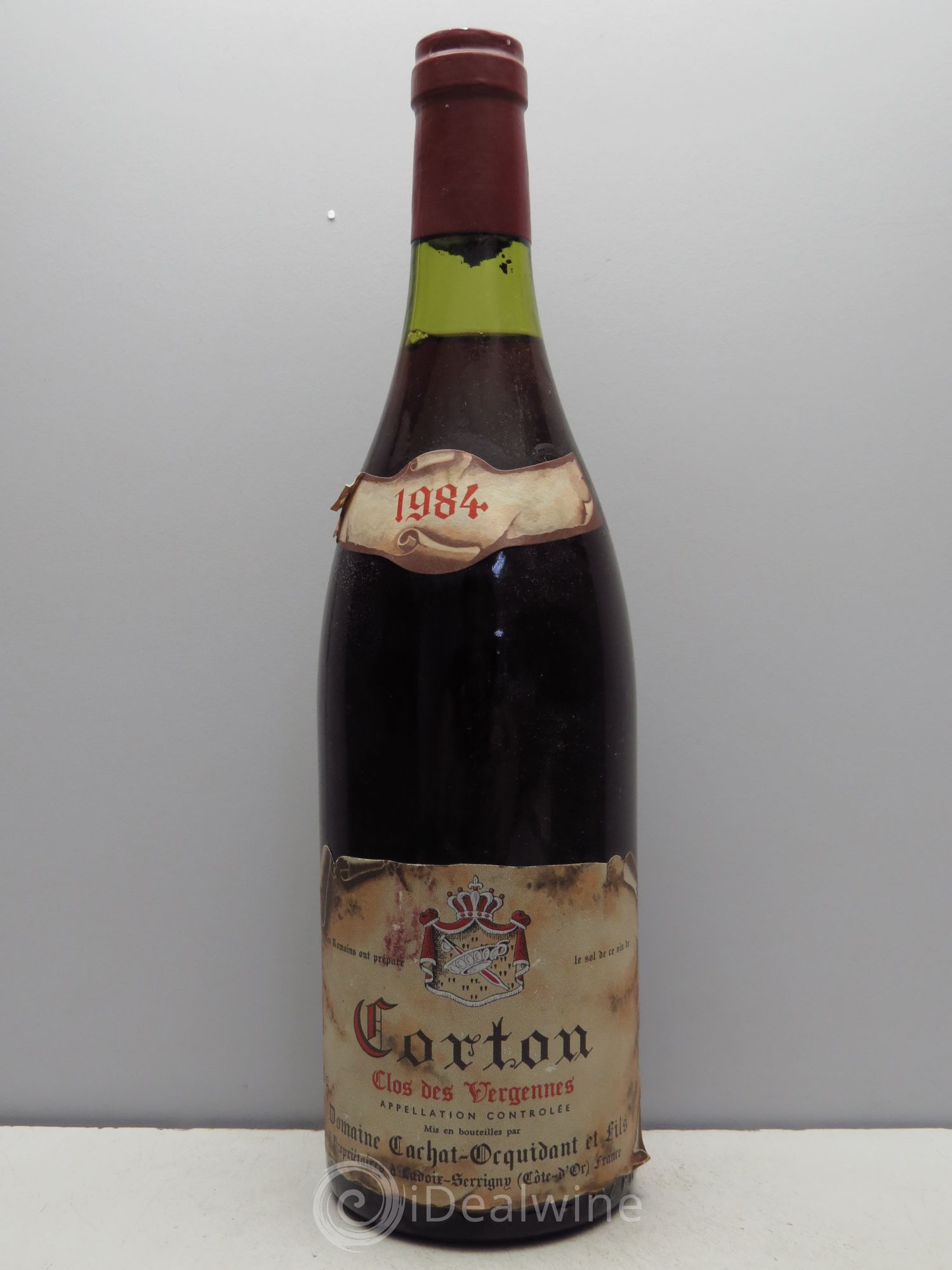 Corton Grand Cru Clos des Vergennes Domaine Cachat-Ocquidant 1984 - Posten von 1 Flasche - 0