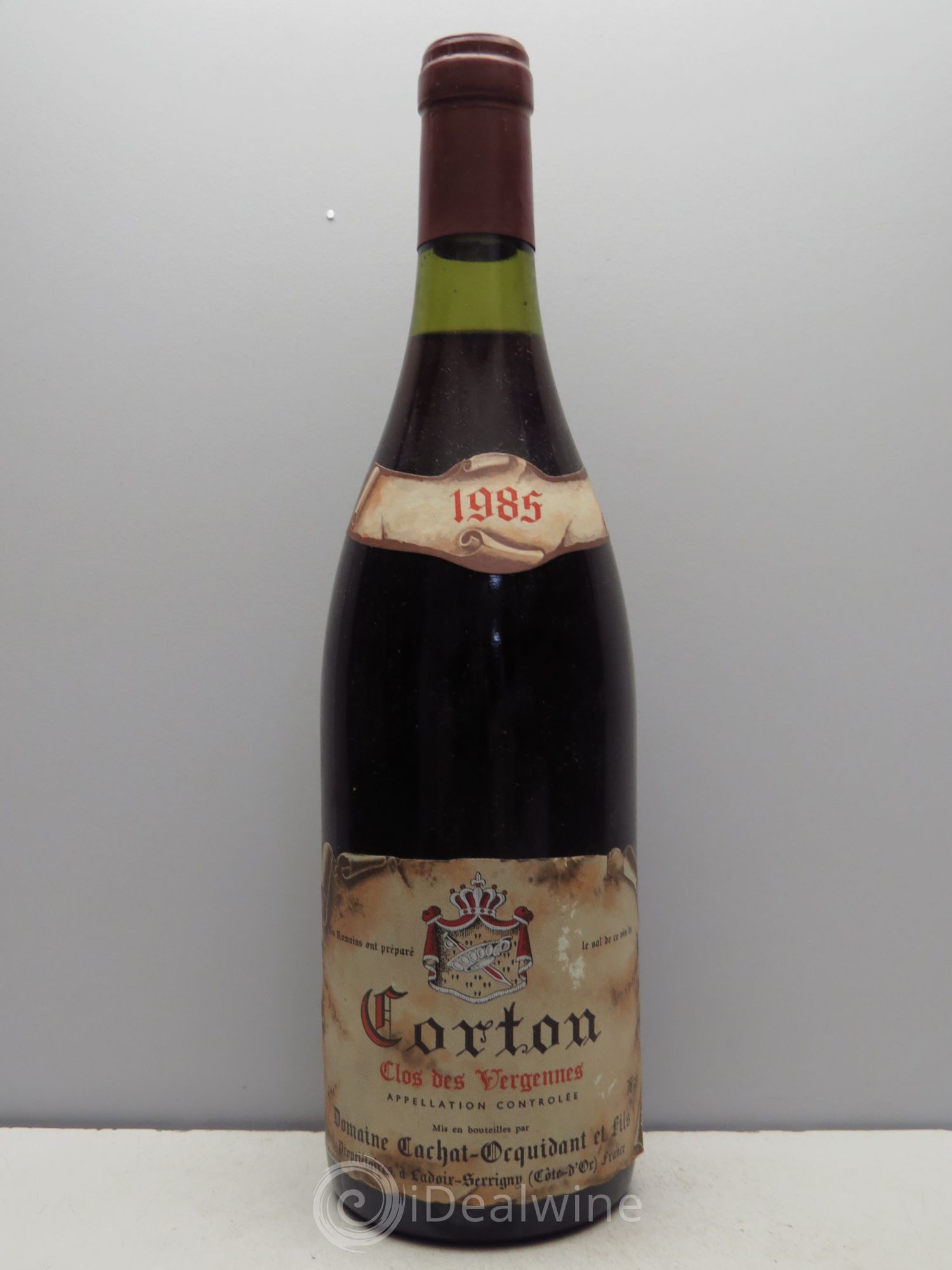 Corton Grand Cru Clos des Vergennes Domaine Cachat-Ocquidant 1985 - Posten von 1 Flasche - 0