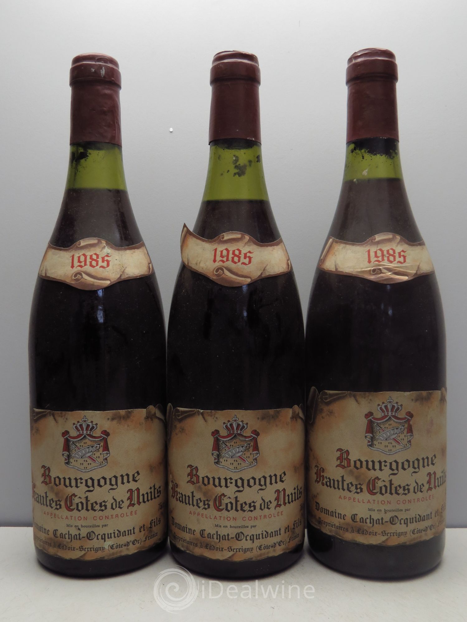Hautes-Côtes de Nuits Domaine Cachat-Ocquidant 1985 - Posten von 3 Flaschen - 0