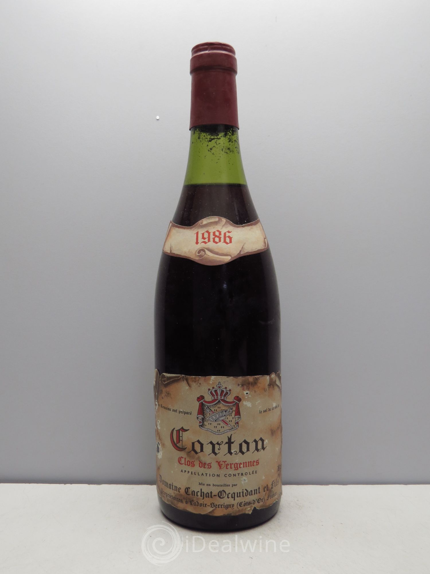 Corton Grand Cru Clos des Vergennes Domaine Cachat-Ocquidant 1986 - Posten von 12 Flaschen - 0