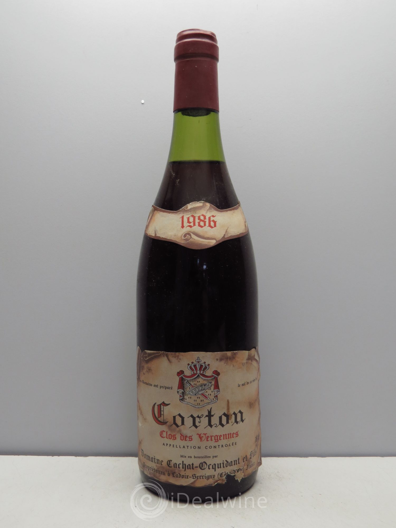 Corton Grand Cru Clos des Vergennes Domaine Cachat-Ocquidant 1986 - Posten von 6 Flaschen - 0