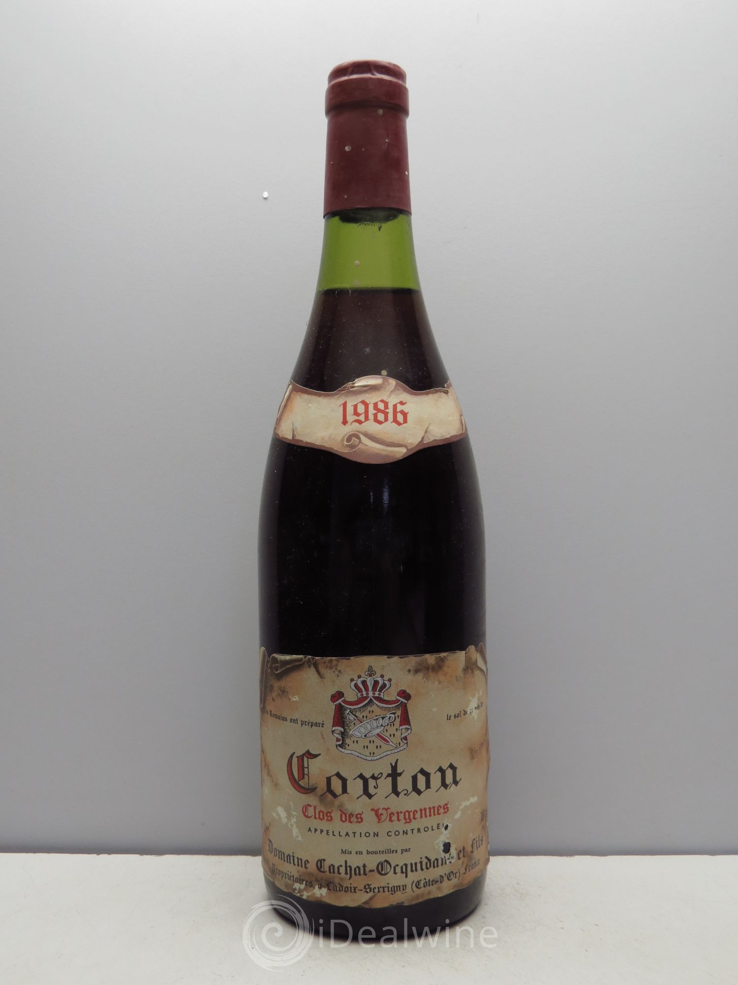 Corton Grand Cru Clos des Vergennes Domaine Cachat-Ocquidant 1986 - Posten von 1 Flasche - 0