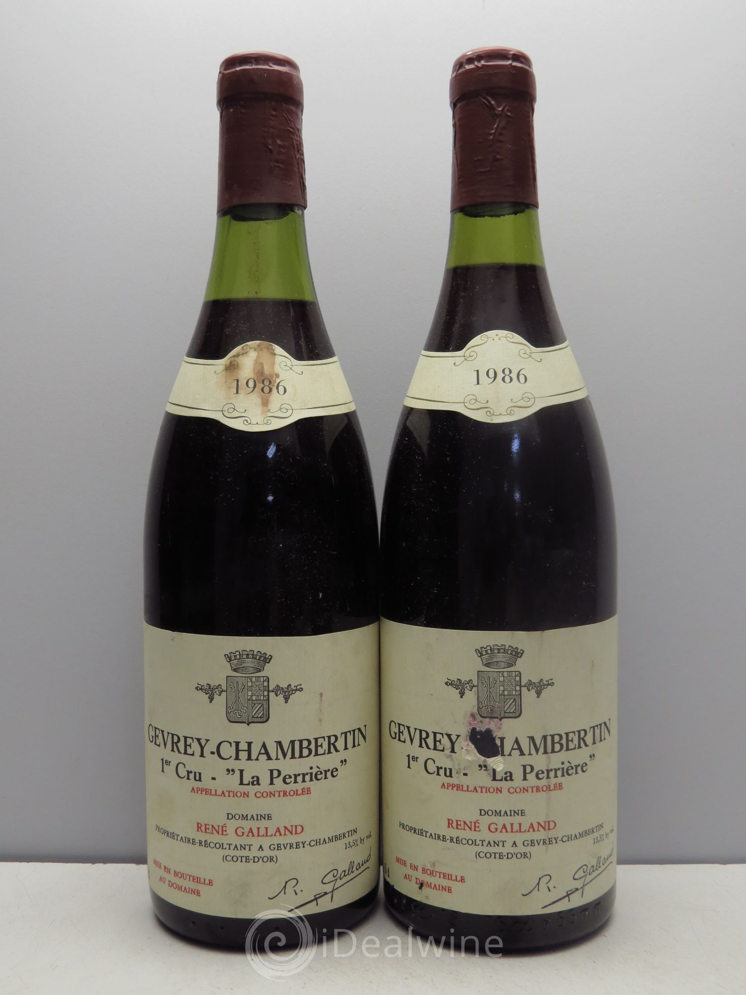 Gevrey-Chambertin 1er Cru R.Galland 1986 - Lot de 2 bouteilles - 0