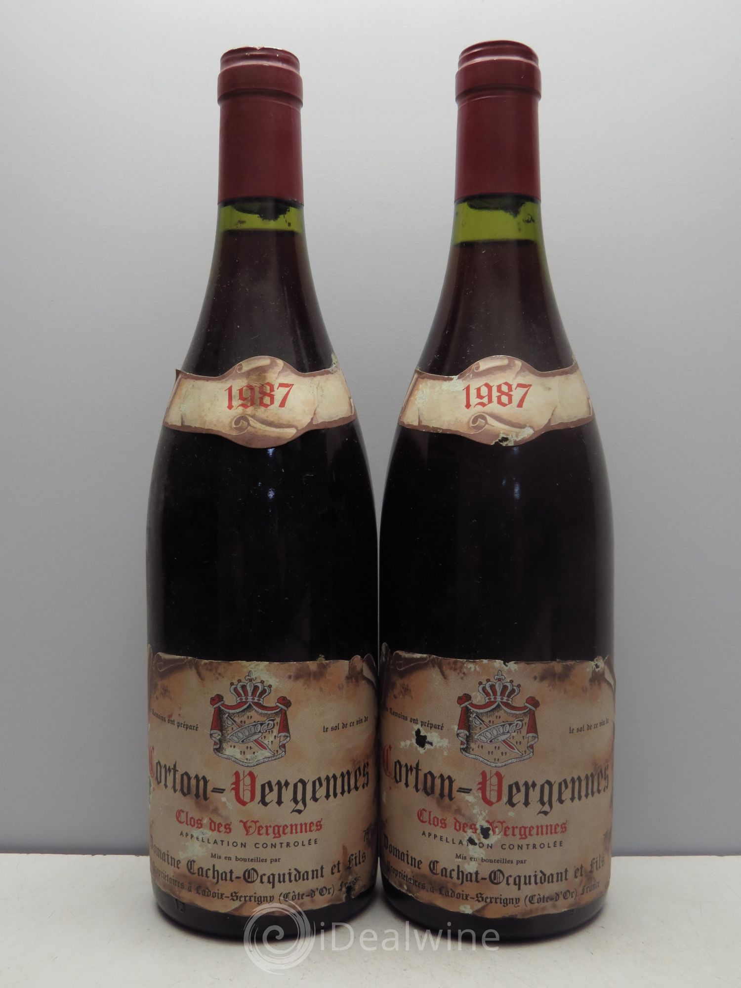 Corton Grand Cru Cachat-Orquidant 1987 - Posten von 2 Flaschen - 0