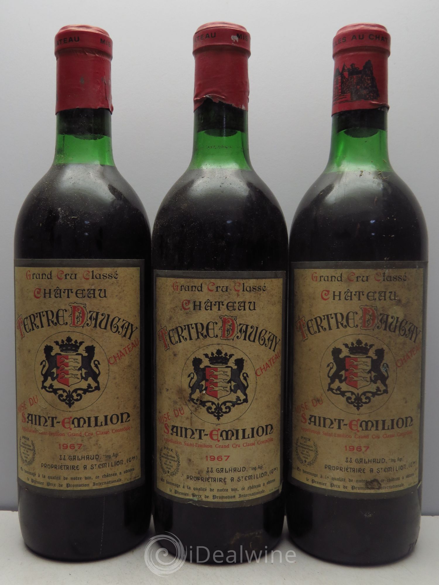Château Tertre Daugay Grand Cru Classé (sans prix de réserve / no reserve) 1967 - Lotto di 3 bottiglie - 0