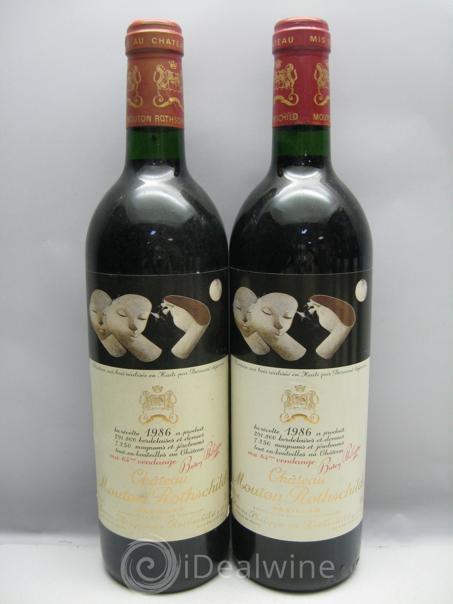 Château Mouton Rothschild 1er Grand Cru Classé 1986 - Lot de 6 bouteilles - 0