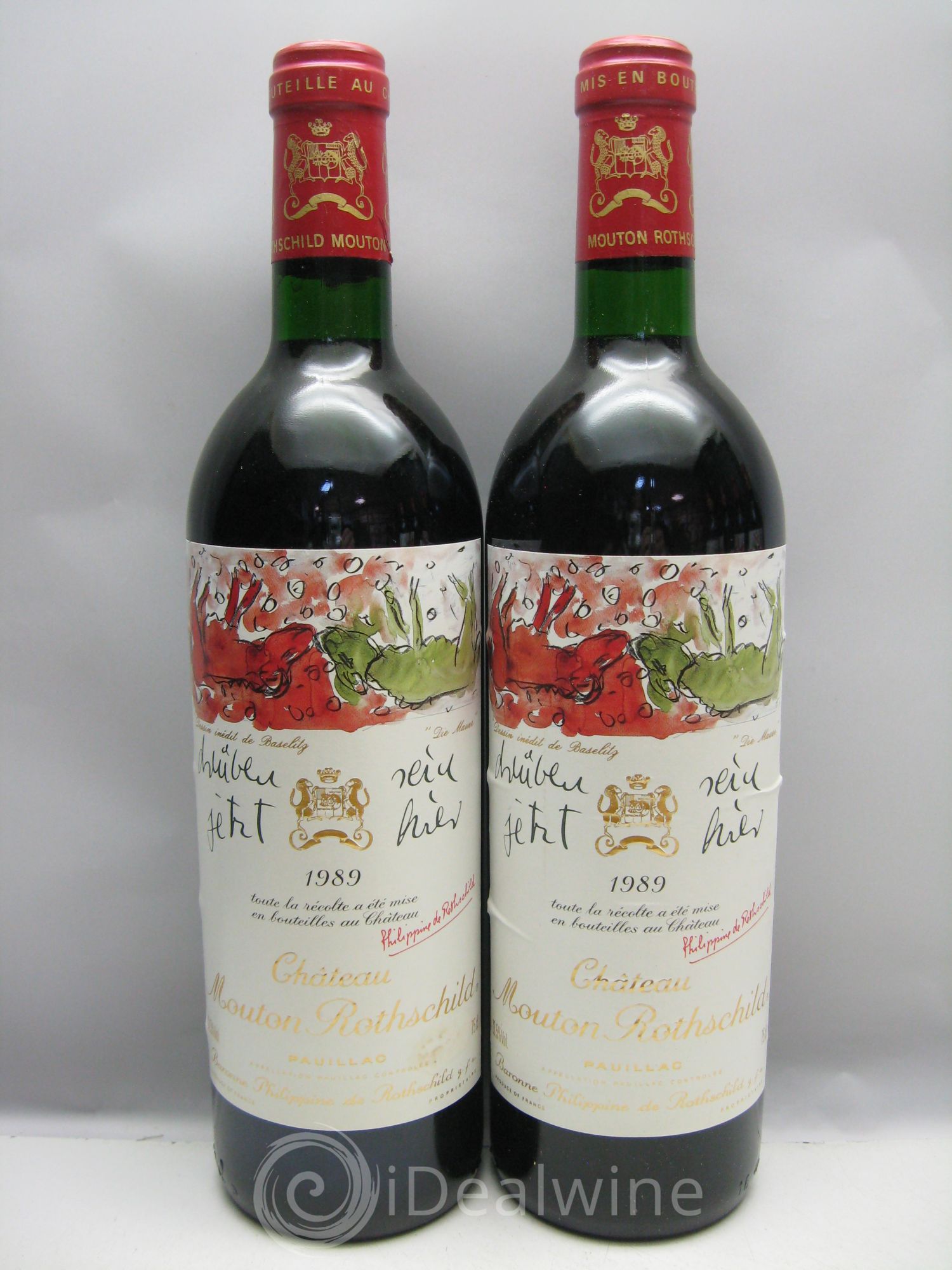 Château Mouton Rothschild 1er Grand Cru Classé 1989 - Lot de 6 bouteilles - 0
