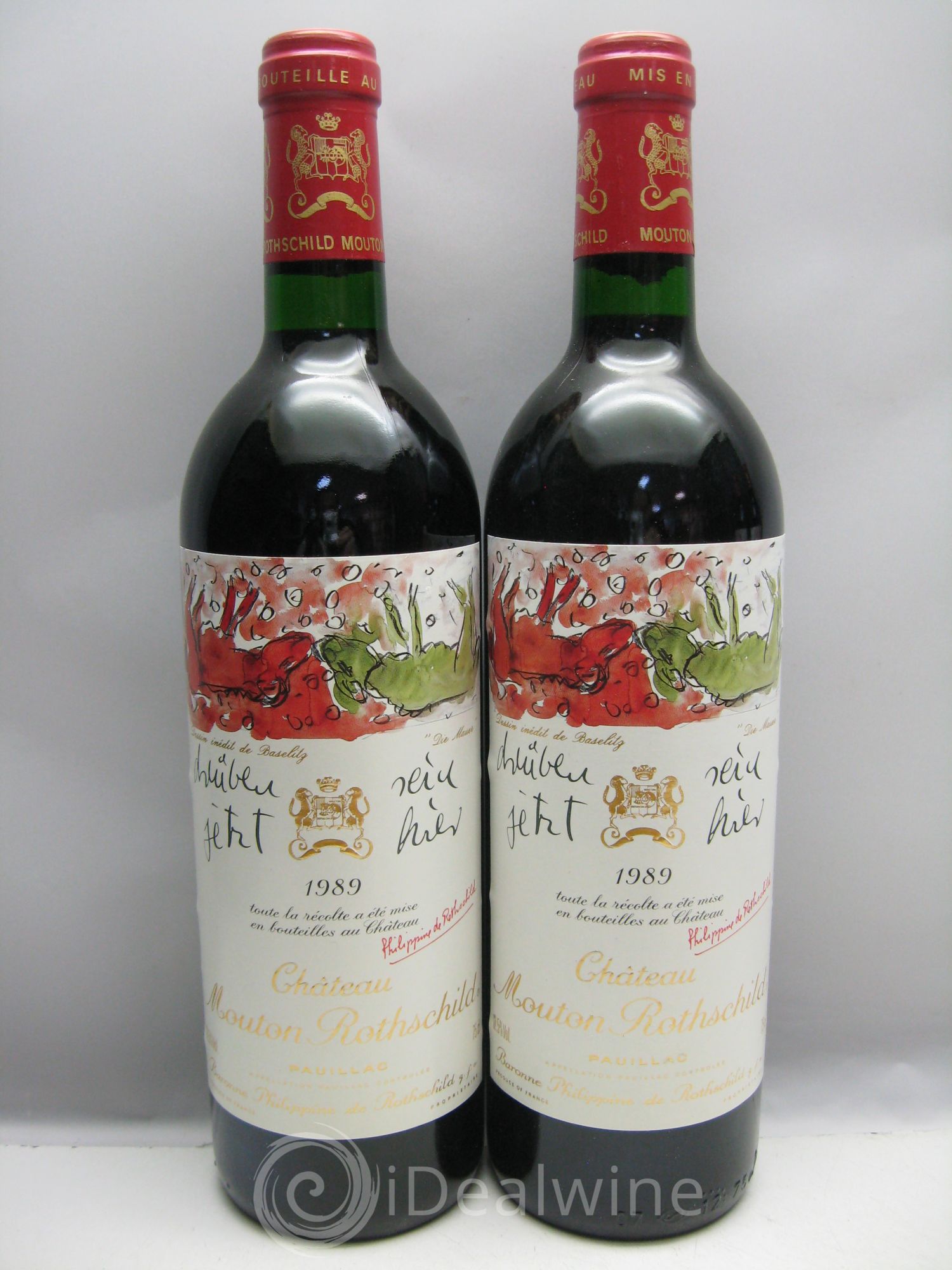 Château Mouton Rothschild 1er Grand Cru Classé 1989 - Lot de 6 bouteilles - 1