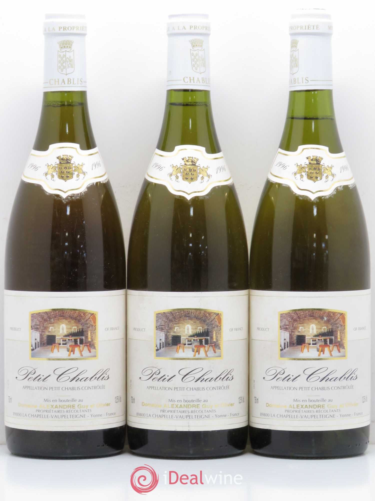 Petit Chablis Alexandre Guy Et Olivier 1996 - Posten von 5 Flaschen - 1