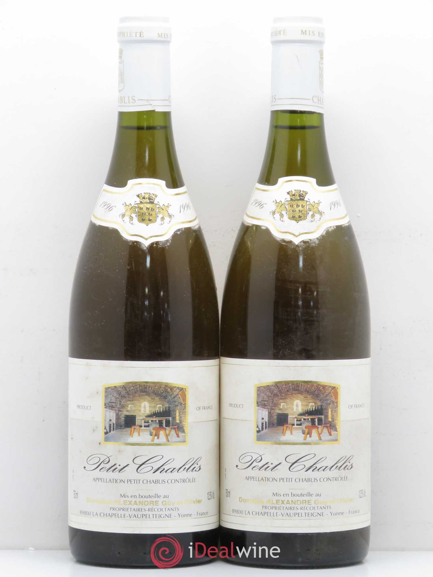 Petit Chablis Alexandre Guy Et Olivier 1996 - Posten von 5 Flaschen - 2