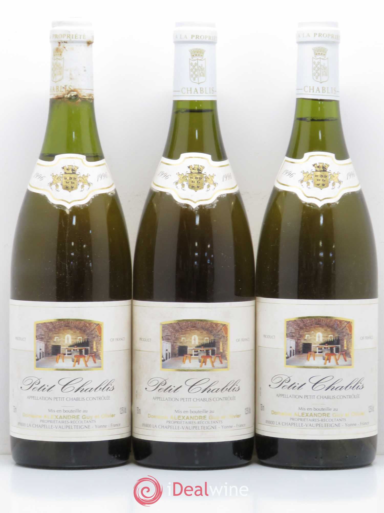 Petit Chablis Alexandre Guy Et Olivier (sans prix de réserve) 1996 - Posten von 3 Flaschen - 0