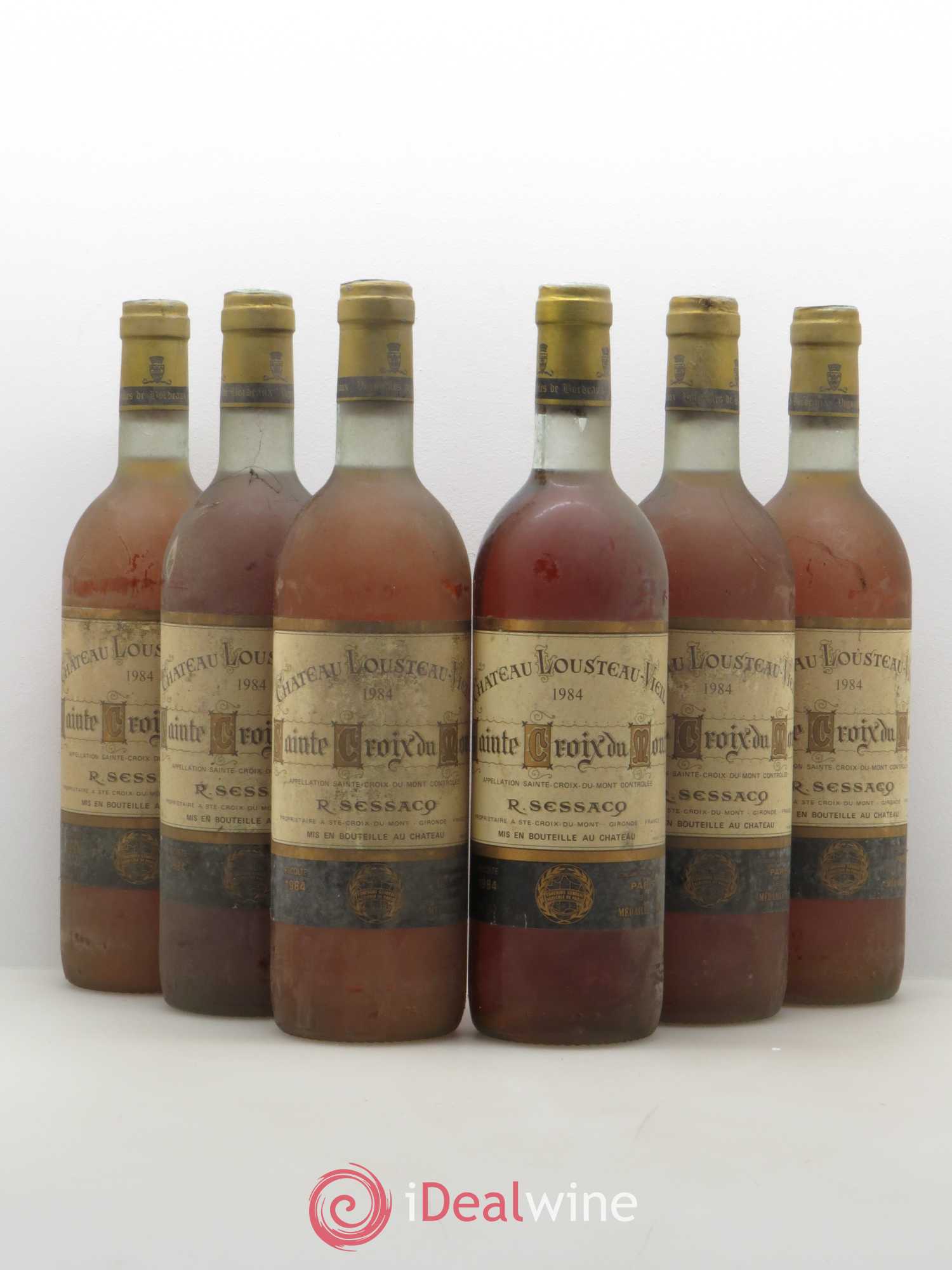 Sainte-Croix-du-Mont Chateau Lousteau-Vieil 1984 - Lotto di 6 bottiglie - 0