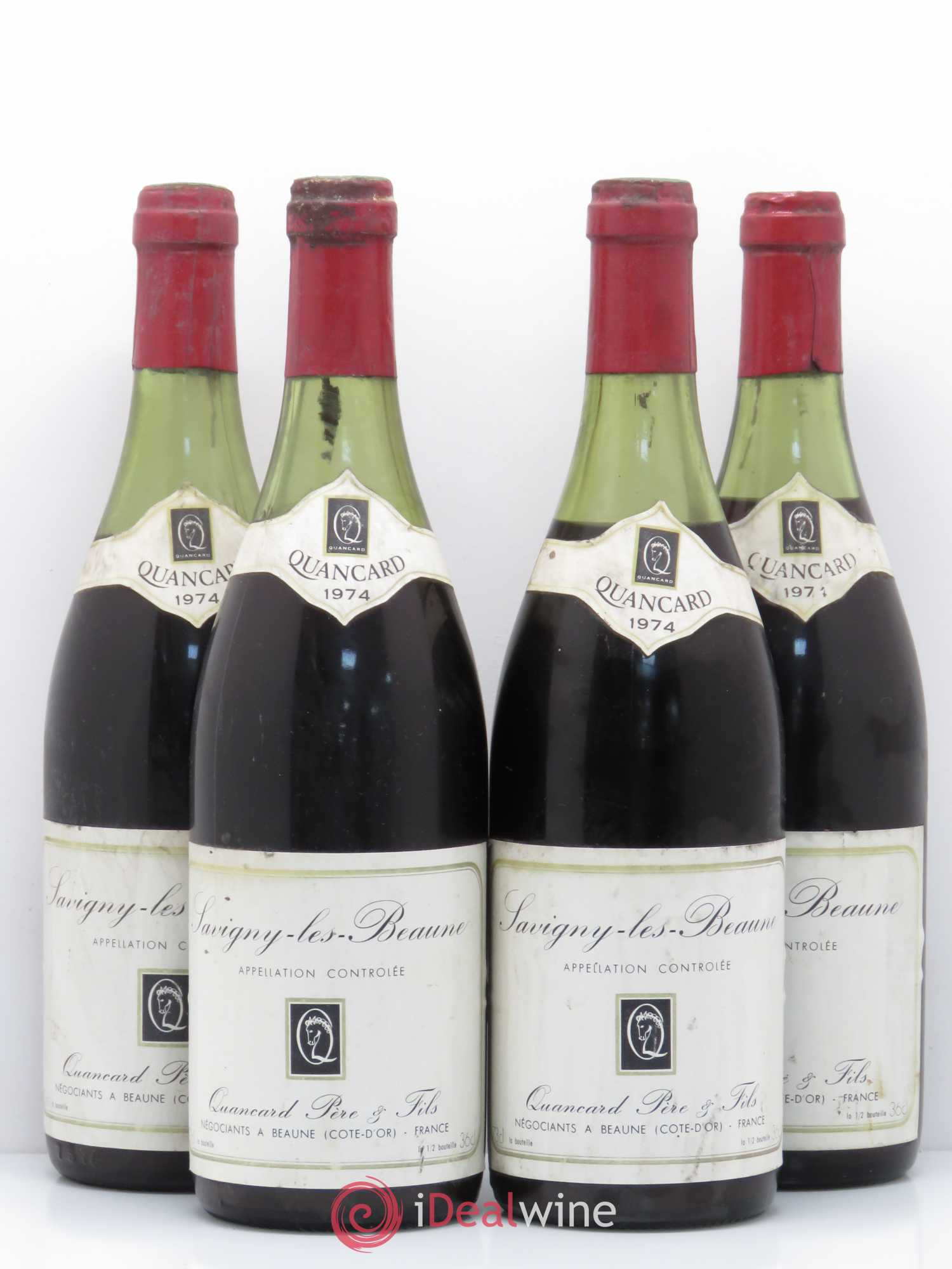 Savigny-lès-Beaune Quancard 1974 - Lot de 4 bouteilles - 0