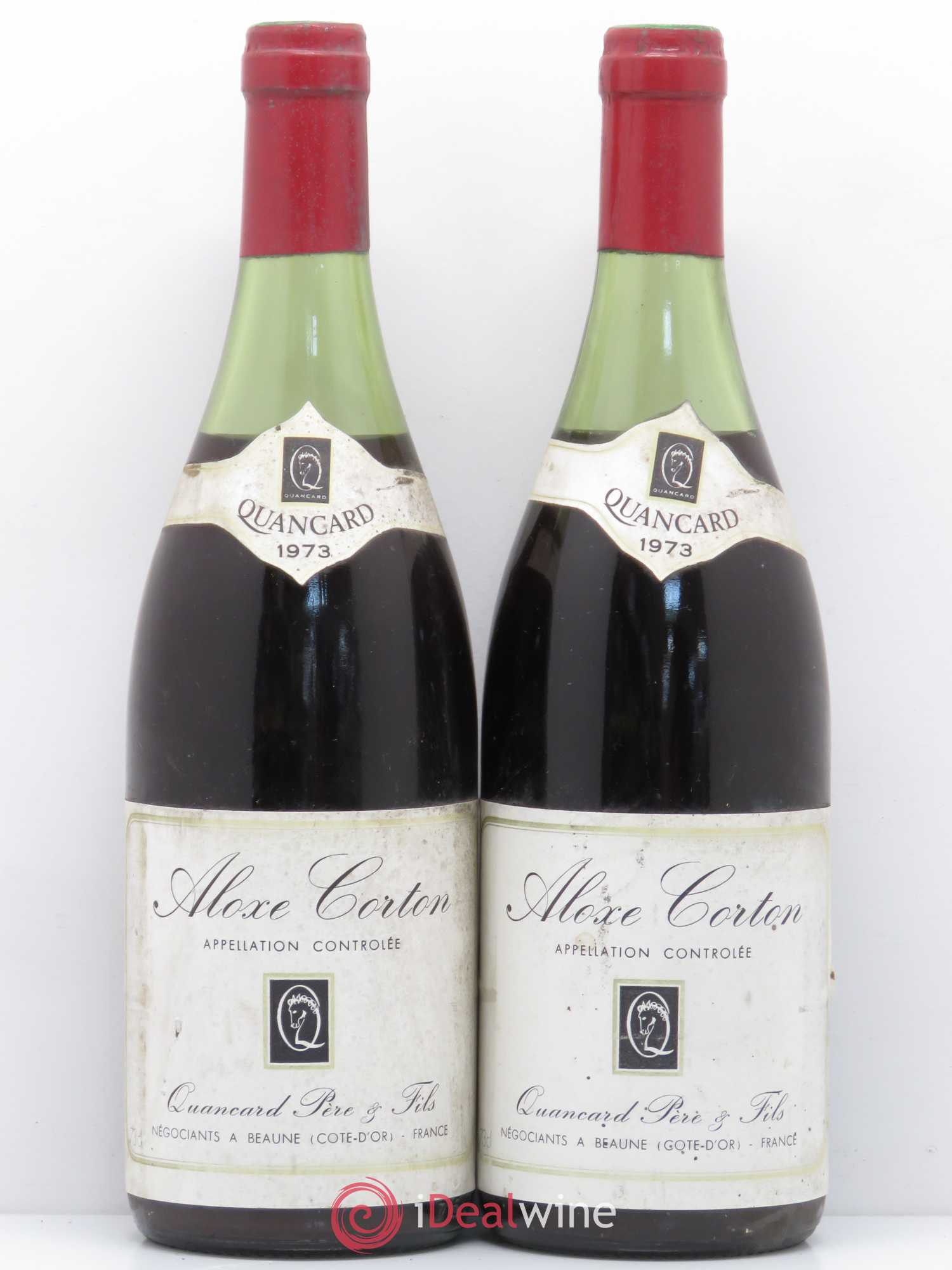 Aloxe-Corton Quancard 1973 - Lot de 2 bouteilles - 0