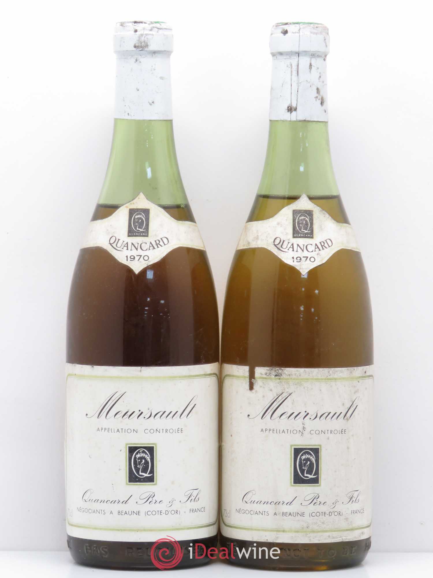 Meursault Quancard 1970 - Posten von 2 Flaschen - 0
