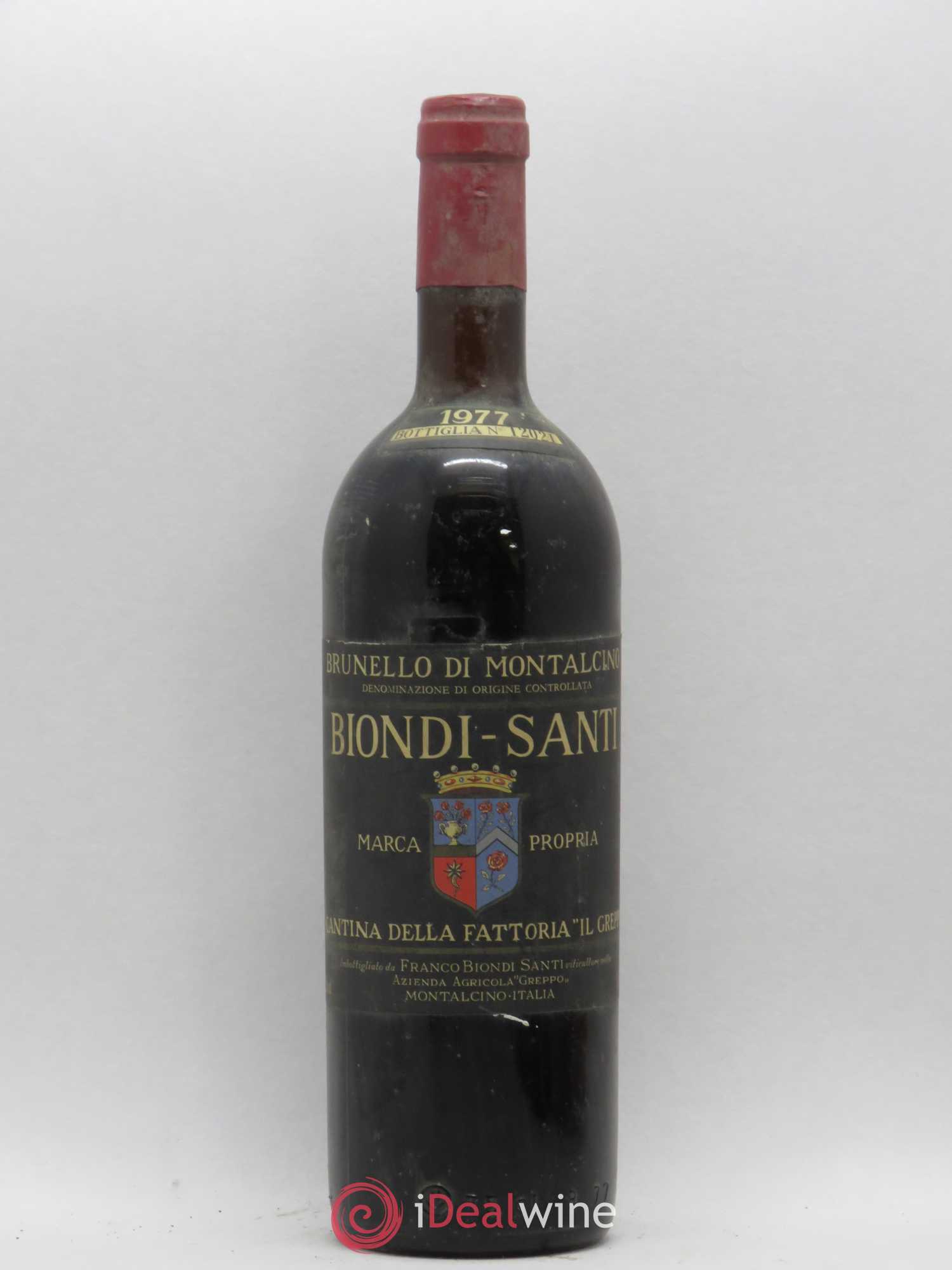 Brunello di Montalcino DOCG Riserva Biondi-Santi Tenuta Greppo 1977 - Lot de 1 bouteille - 0