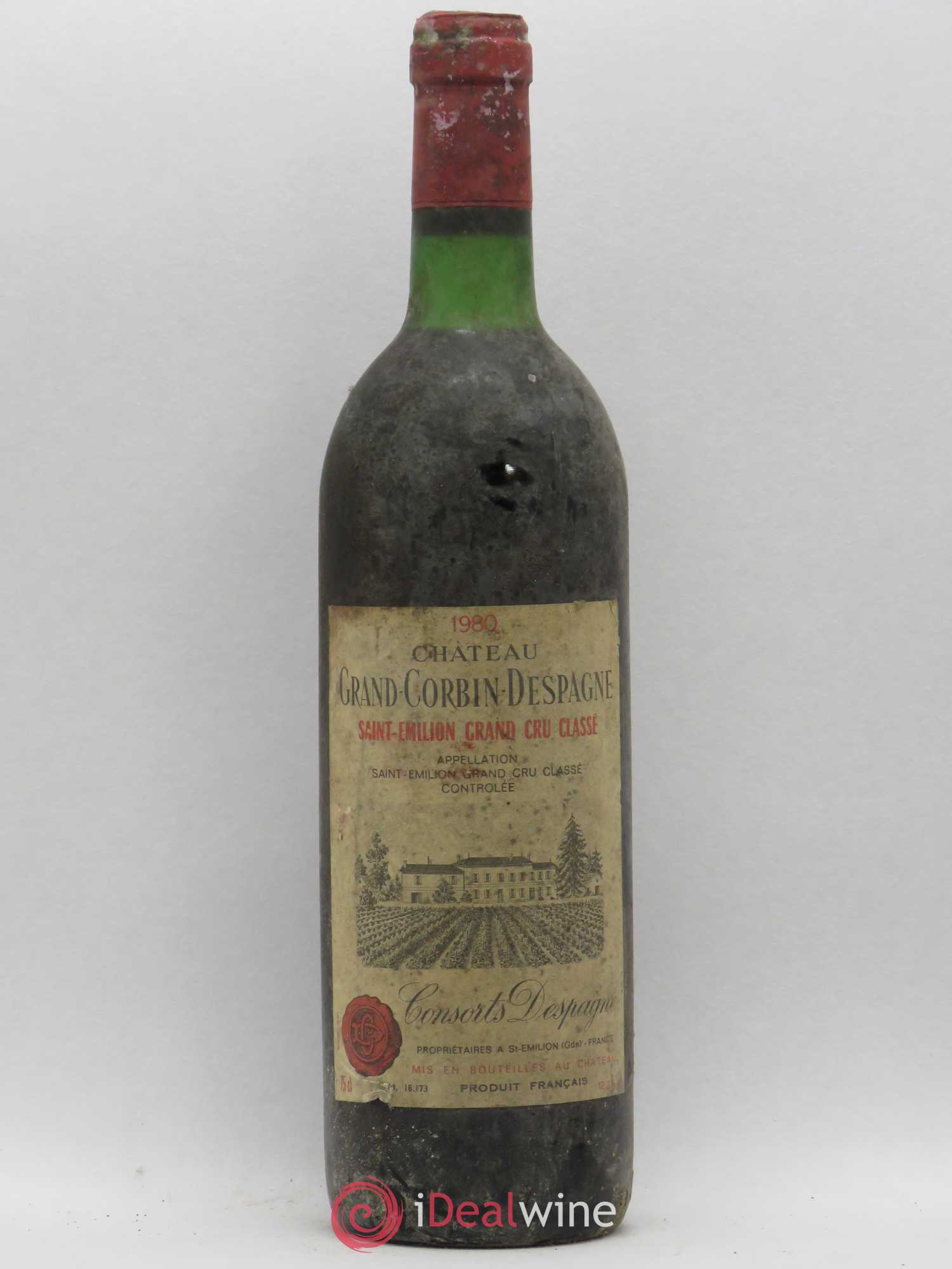 Château Grand Corbin Despagne Grand Cru Classé 1980 - Lot de 1 bouteille - 0