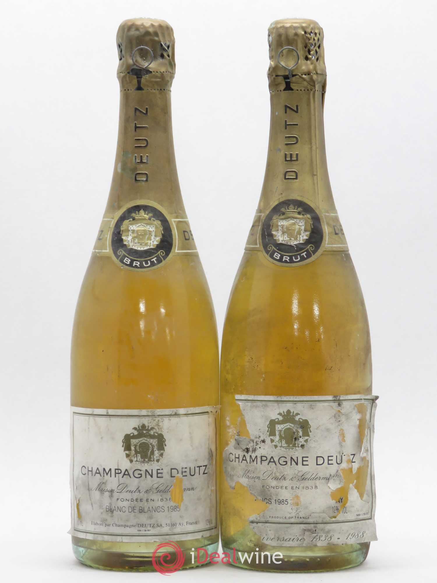 Blanc de Blancs Brut Deutz 1985 - Lot of 2 bottles - 0