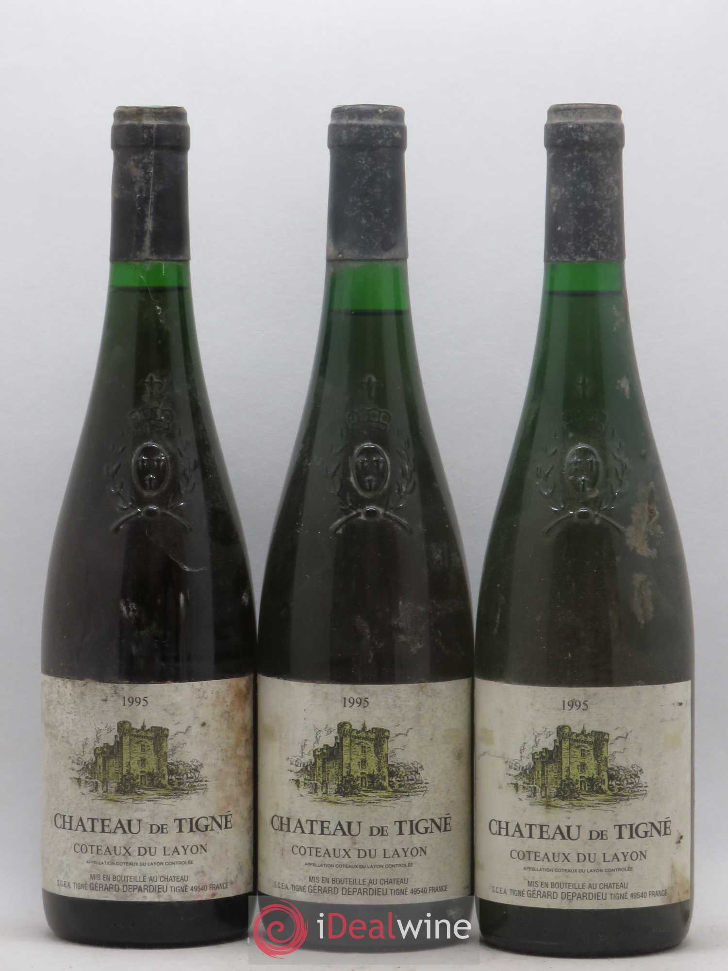 Coteaux du Layon Château de Tigné Depardieu 1995 - Lot de 3 bouteilles - 0