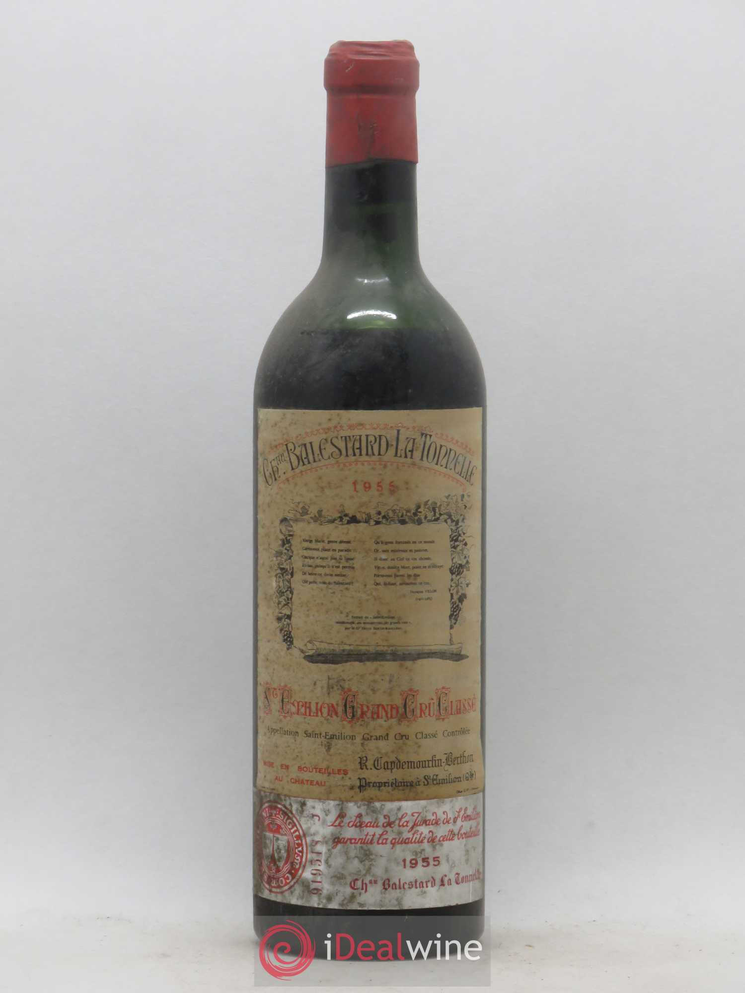 Château Balestard la Tonnelle Grand Cru Classé 1955 - Lot de 1 bouteille - 0