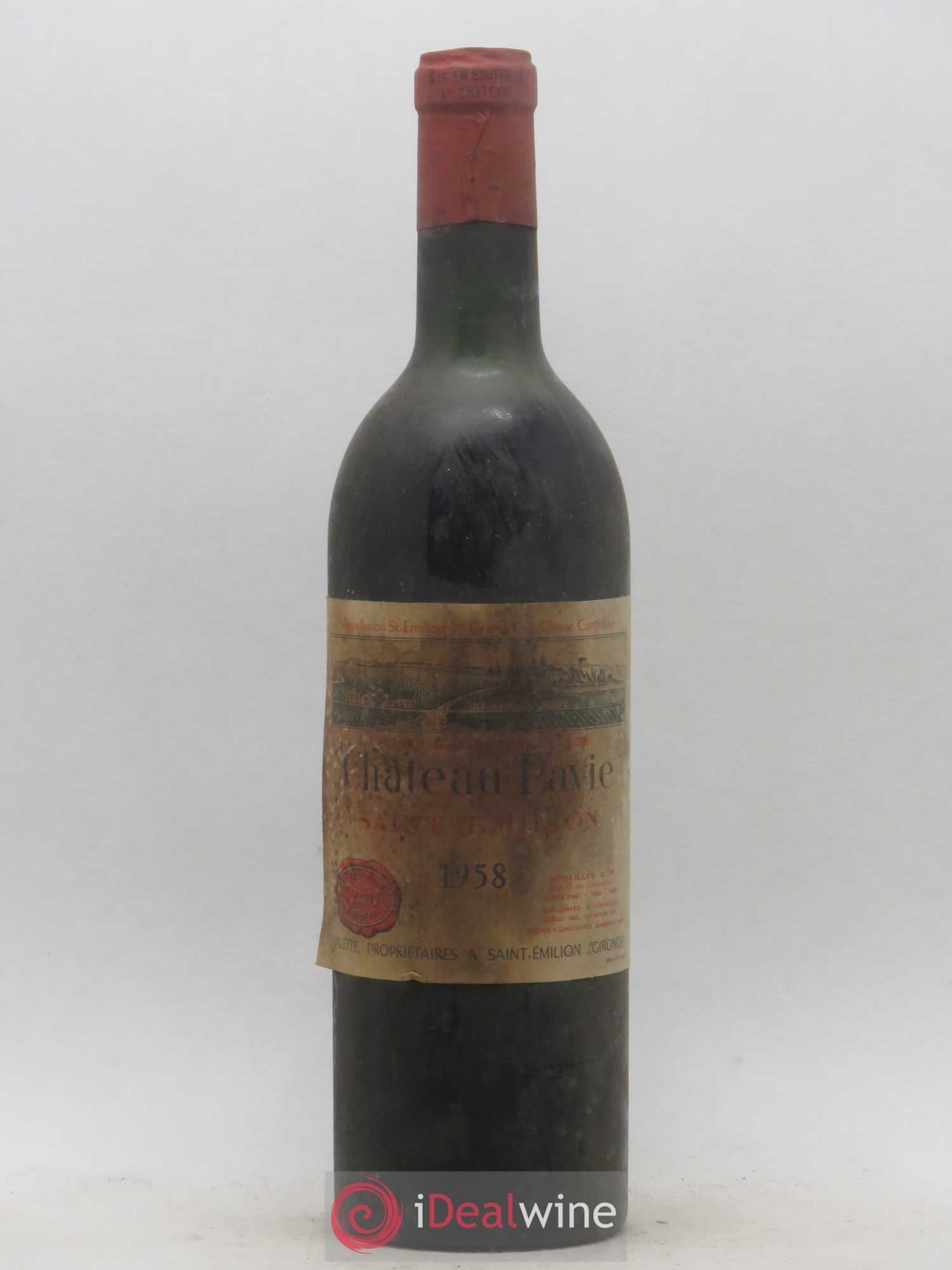 Château Pavie 1er Grand Cru Classé A Valette 1958 - Lot de 1 bouteille - 0