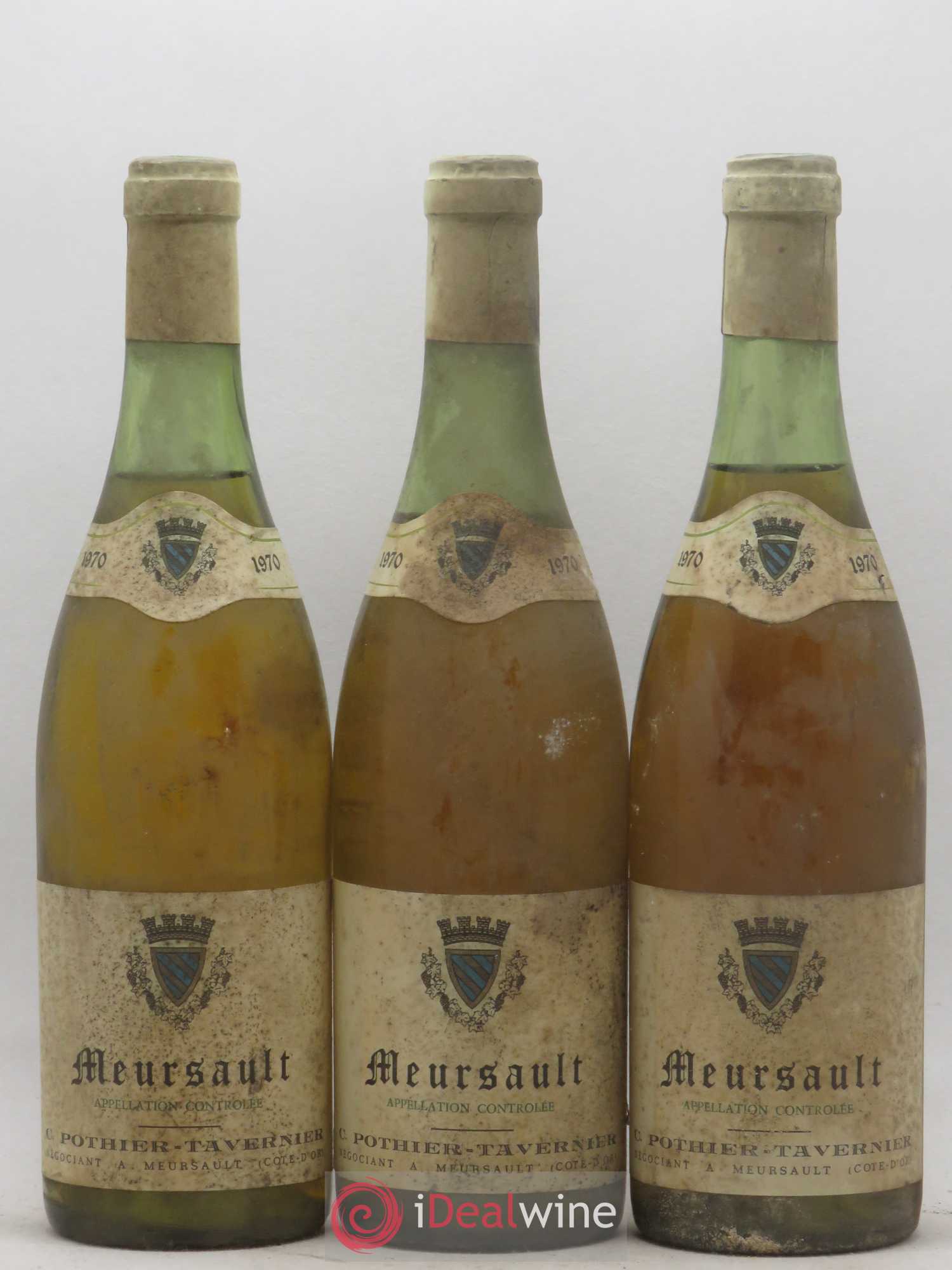 Meursault Pothier Tavernier 1970 - Posten von 3 Flaschen - 0