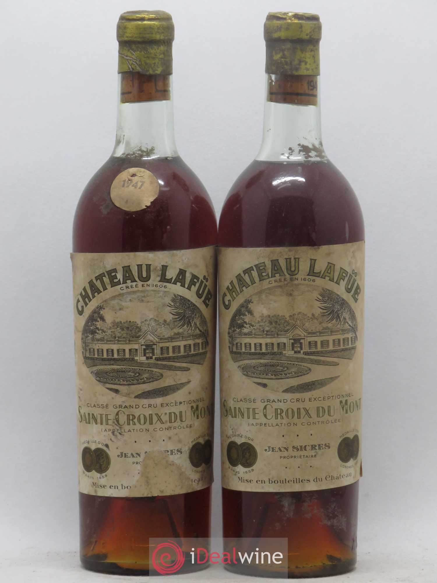 Sainte-Croix-du-Mont Château Lafue 1947 - Lotto di 2 bottiglie - 0