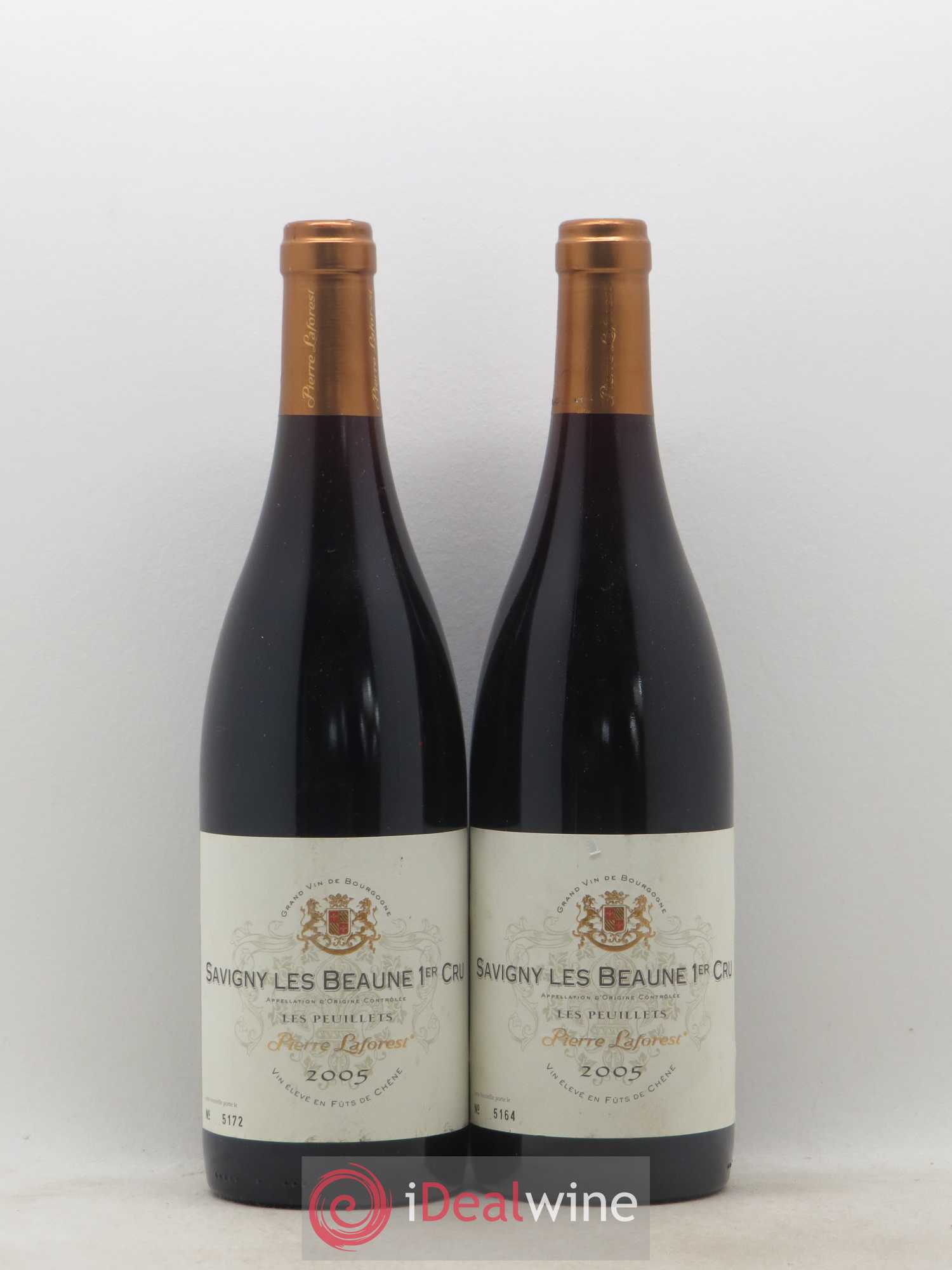 Savigny-lès-Beaune 1er Cru Pierre Laforest Les Peuillets 2005 - Posten von 2 Flaschen - 0