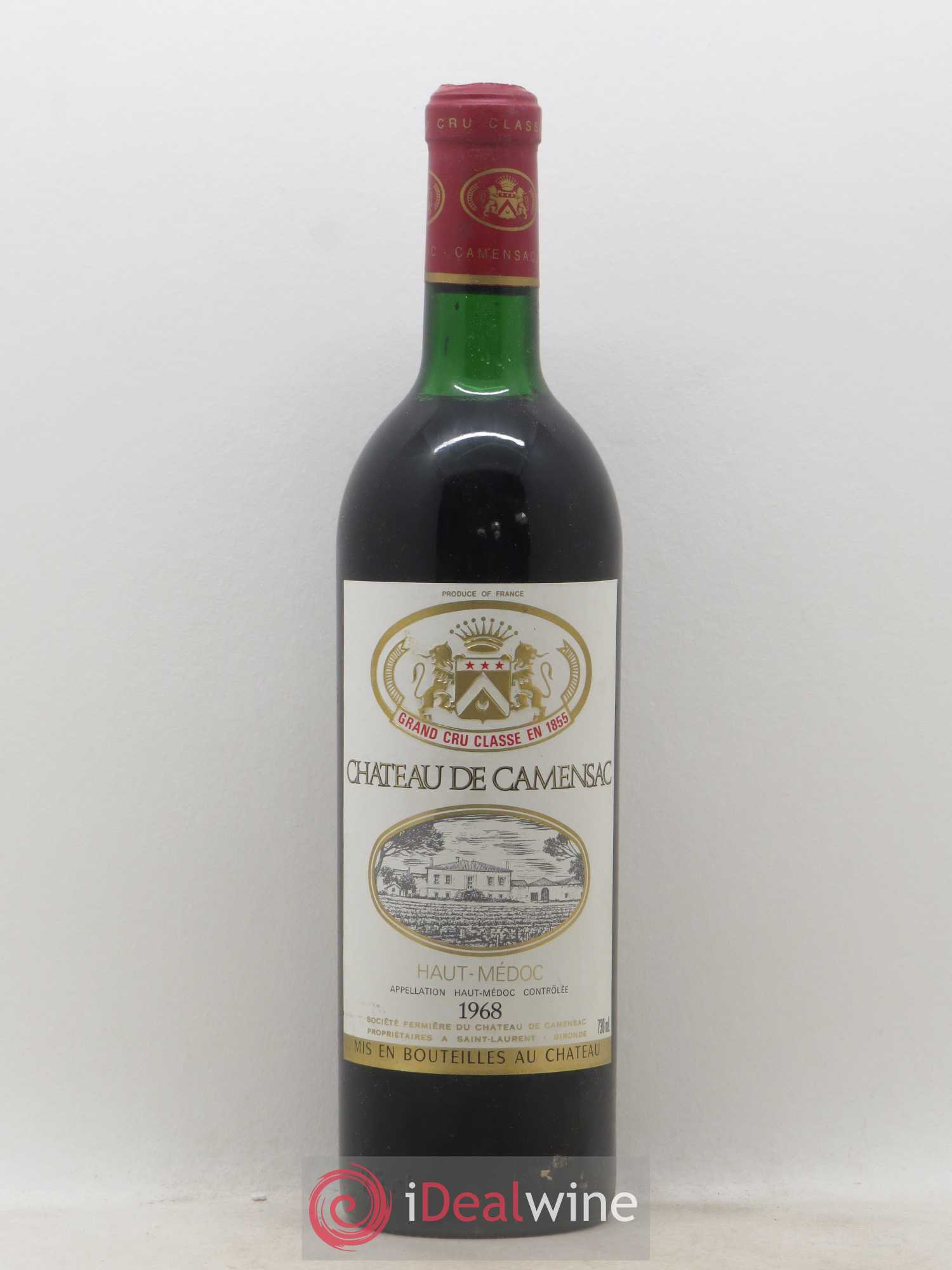 Château Camensac 5ème Grand Cru Classé 1968 - Lot de 1 bouteille - 0