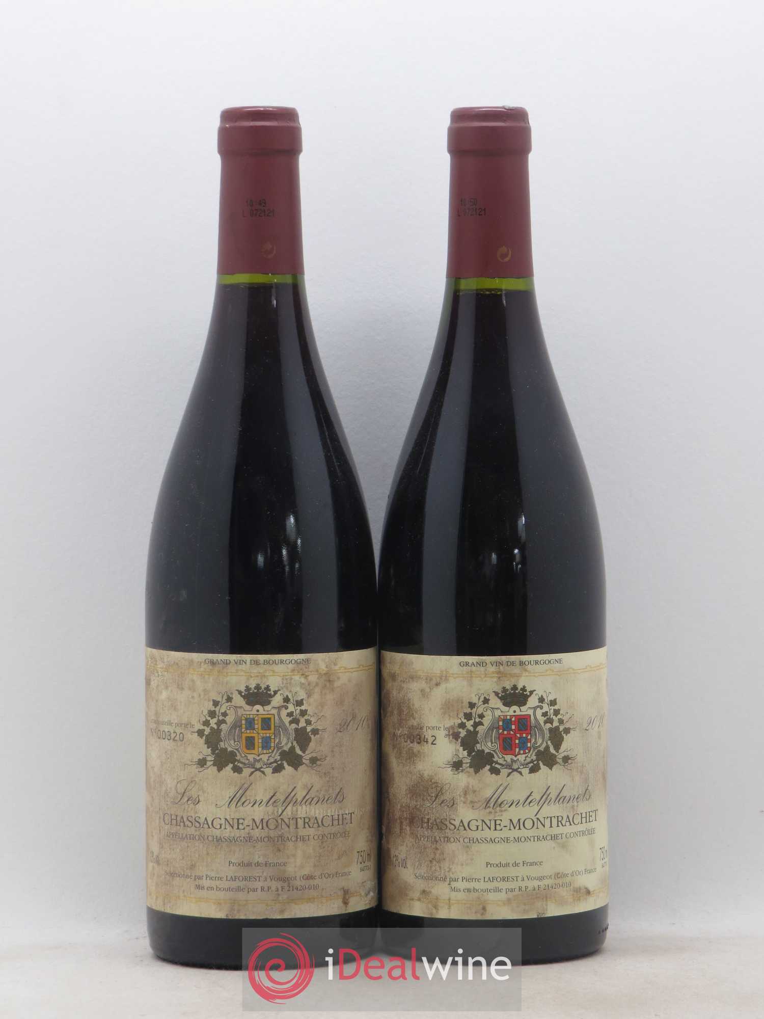 Chassagne-Montrachet Les Montplanet Pierre Laforest 2010 - Posten von 2 Flaschen - 0