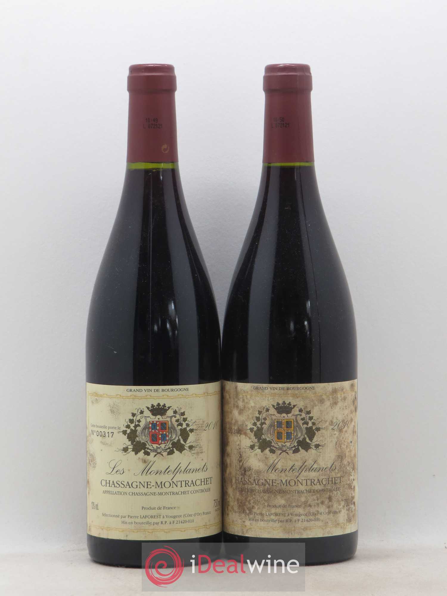 Chassagne-Montrachet Les Montplanet Pierre Laforest 2010 - Posten von 2 Flaschen - 0