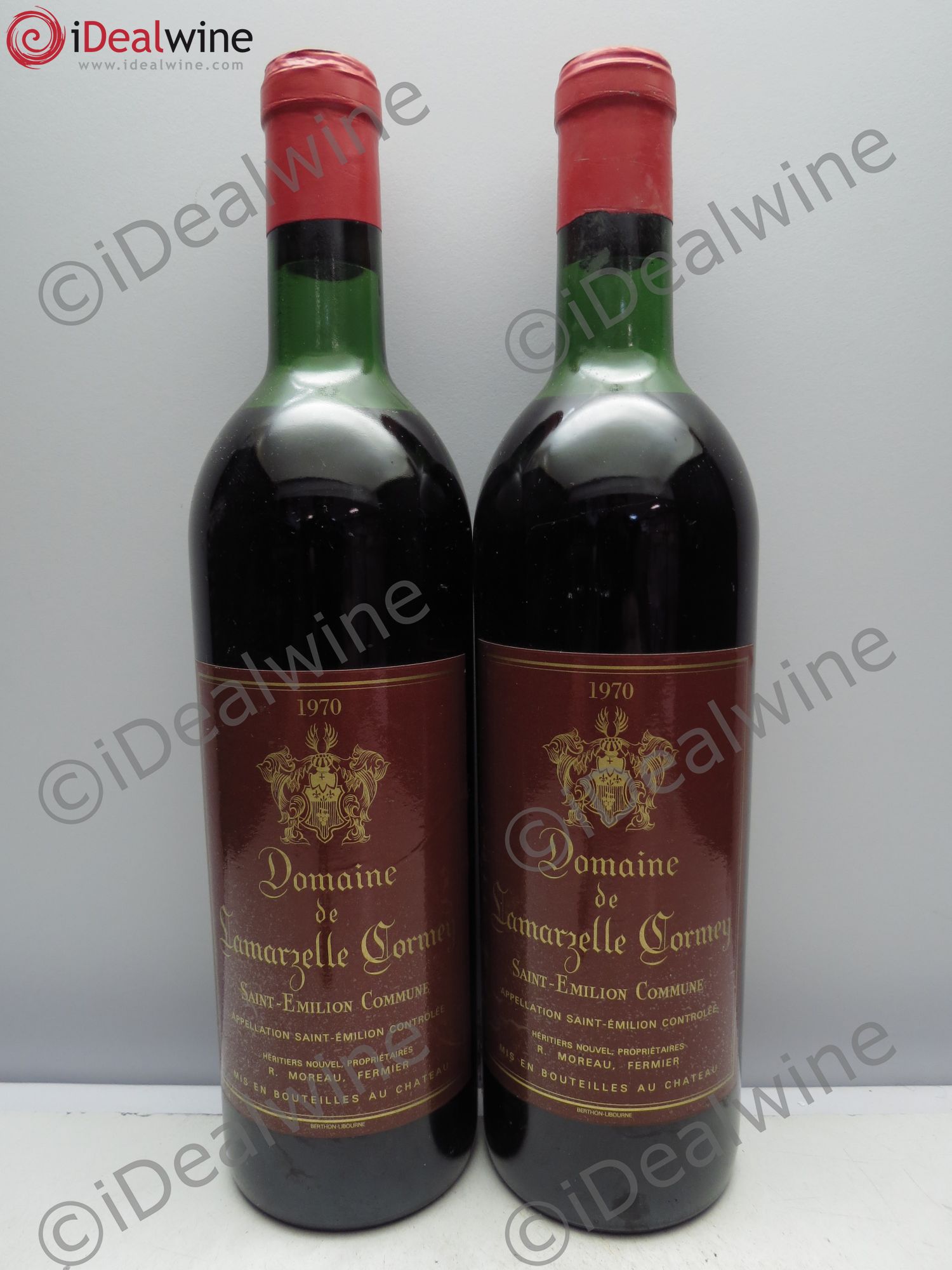 Saint-Émilion Domaine de Lamarzelle Cormey 1970 - Posten von 2 Flaschen - 0