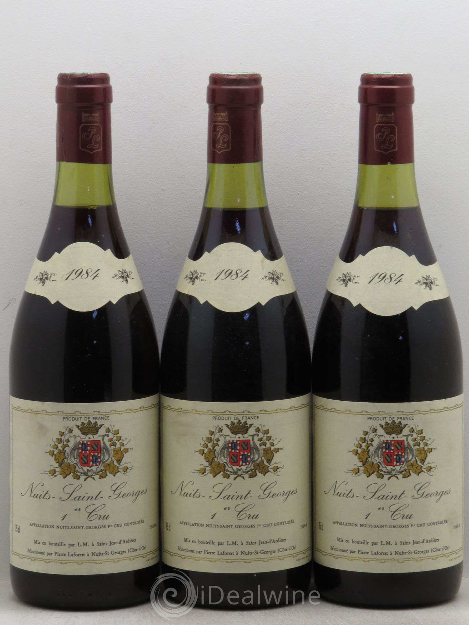 Nuits-Saint-Georges 1er Cru L.M 1984 - Lot de 3 bouteilles - 0