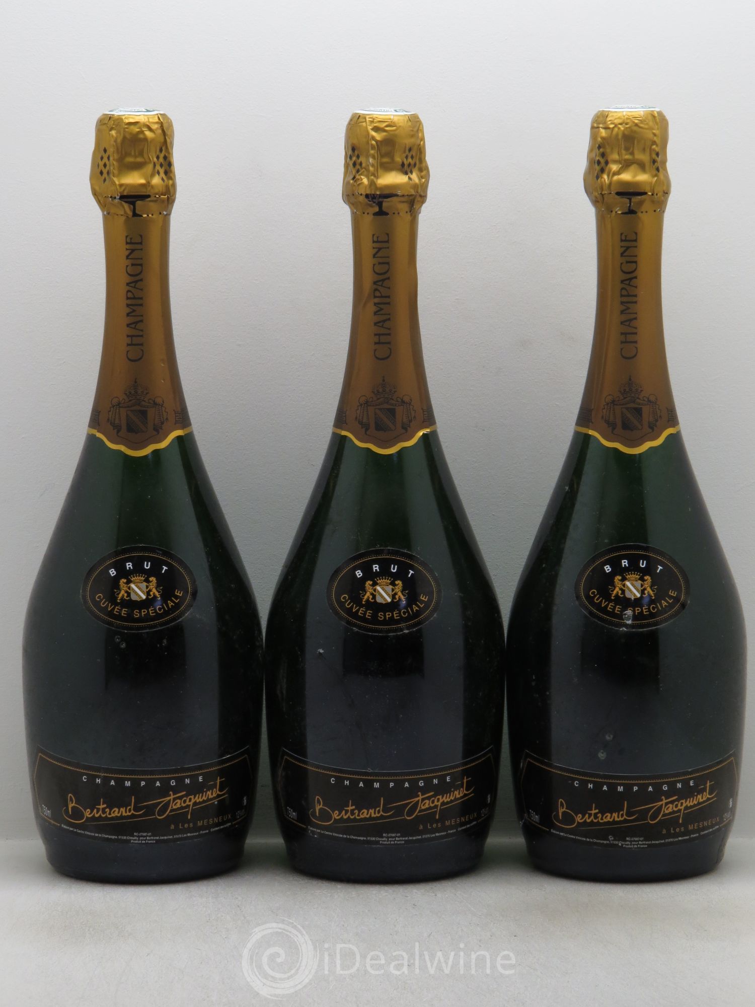 Champagne Bertrand Jacquinet à les Meneux Brut Cuvée Spéciale - Posten von 3 Flaschen - 0