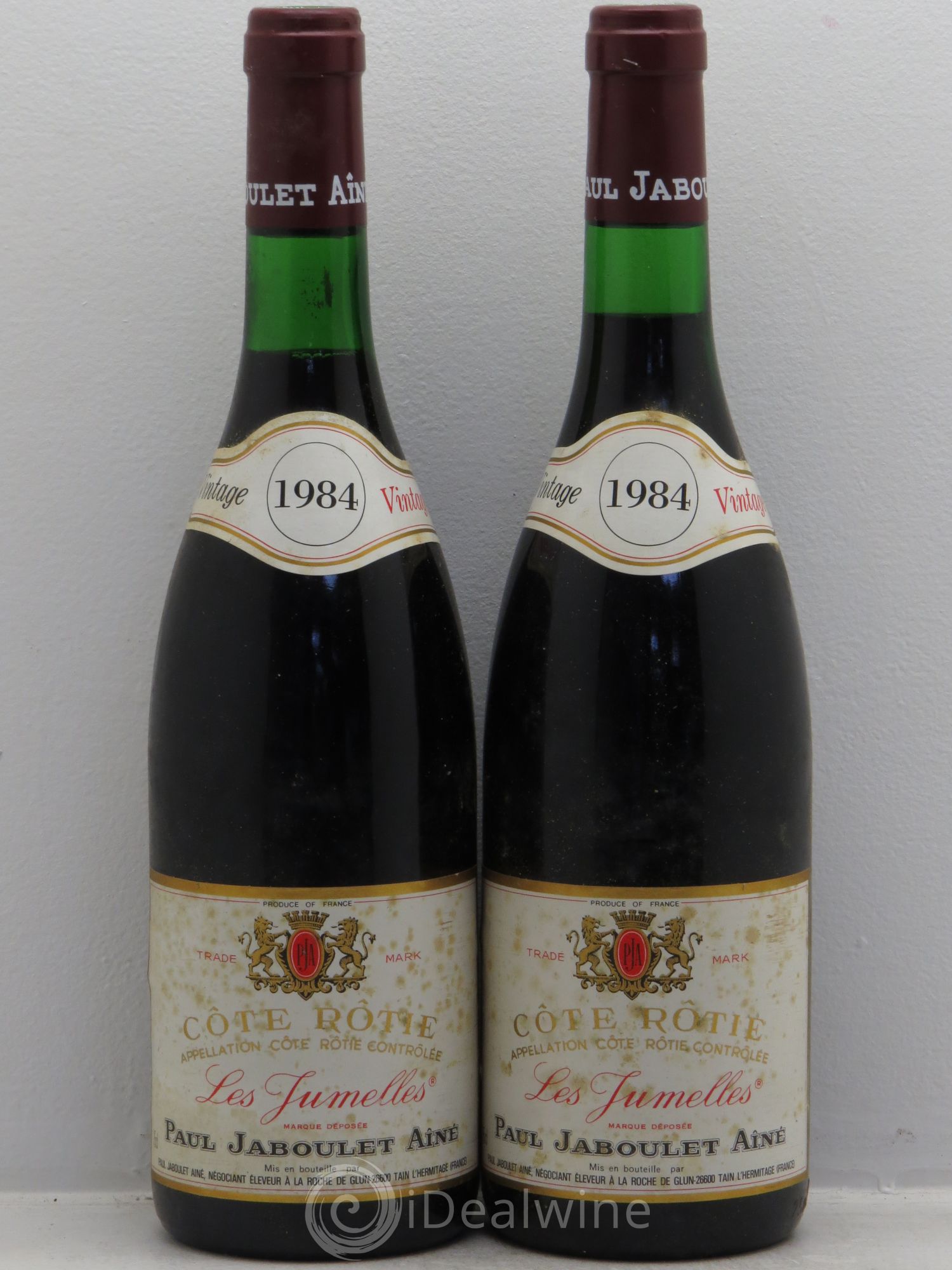 Côte-Rôtie Les Jumelles Paul Jaboulet Ainé 1984 - Lot de 2 bouteilles - 0