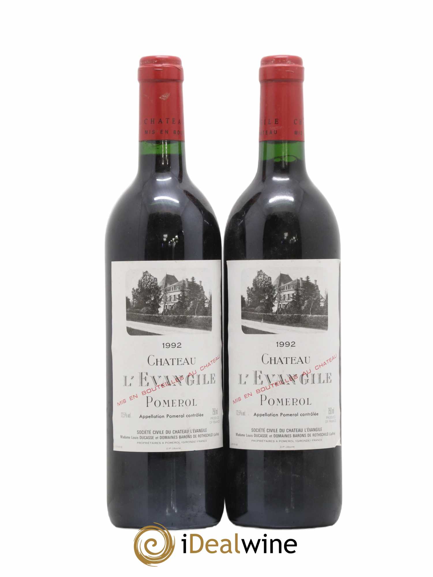 Château l' Évangile 1992 - Lot de 2 bouteilles - 0
