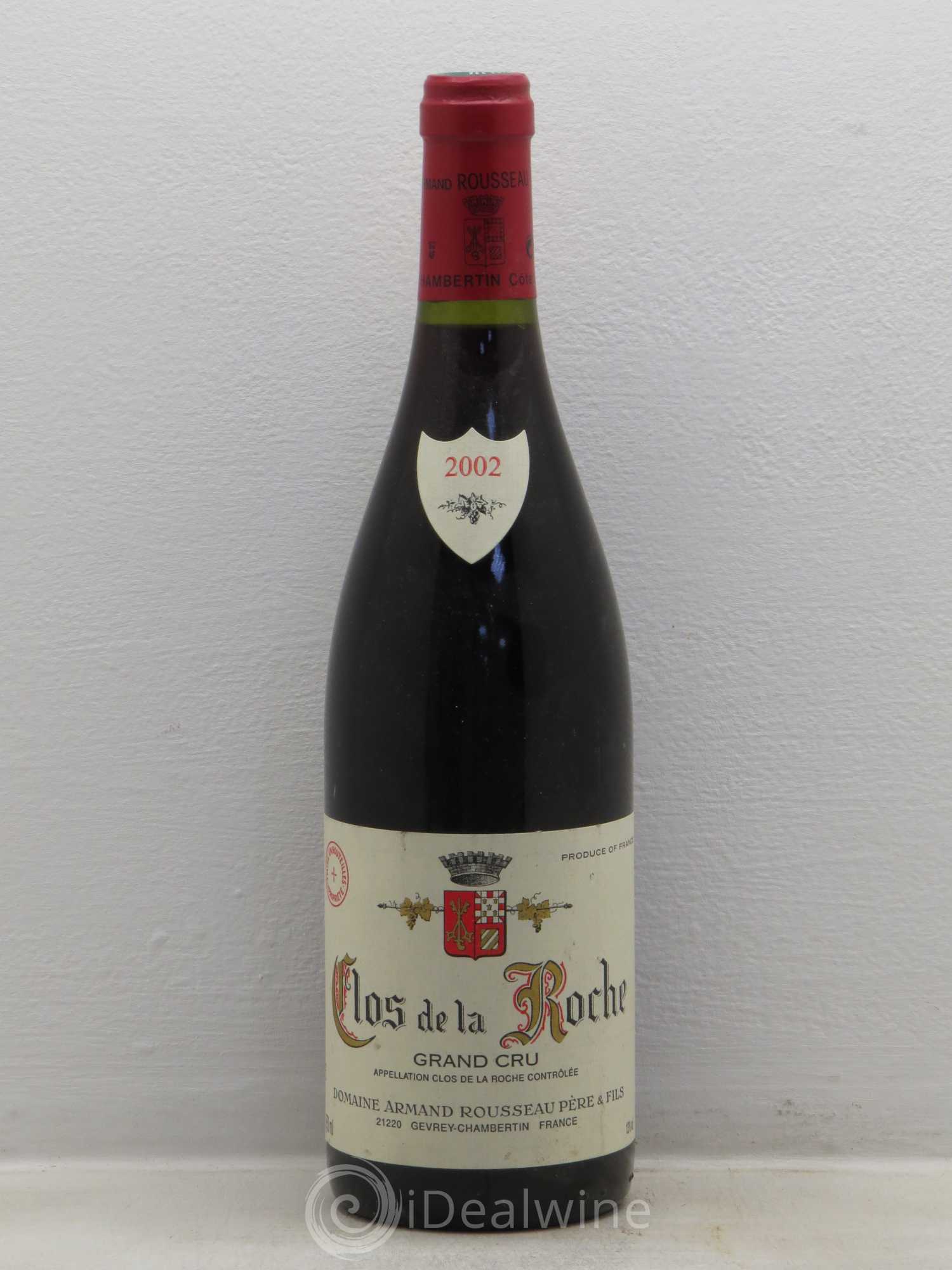 Clos de la Roche Grand Cru Armand Rousseau (Domaine) 2002 - Lot de 1 bouteille - 0