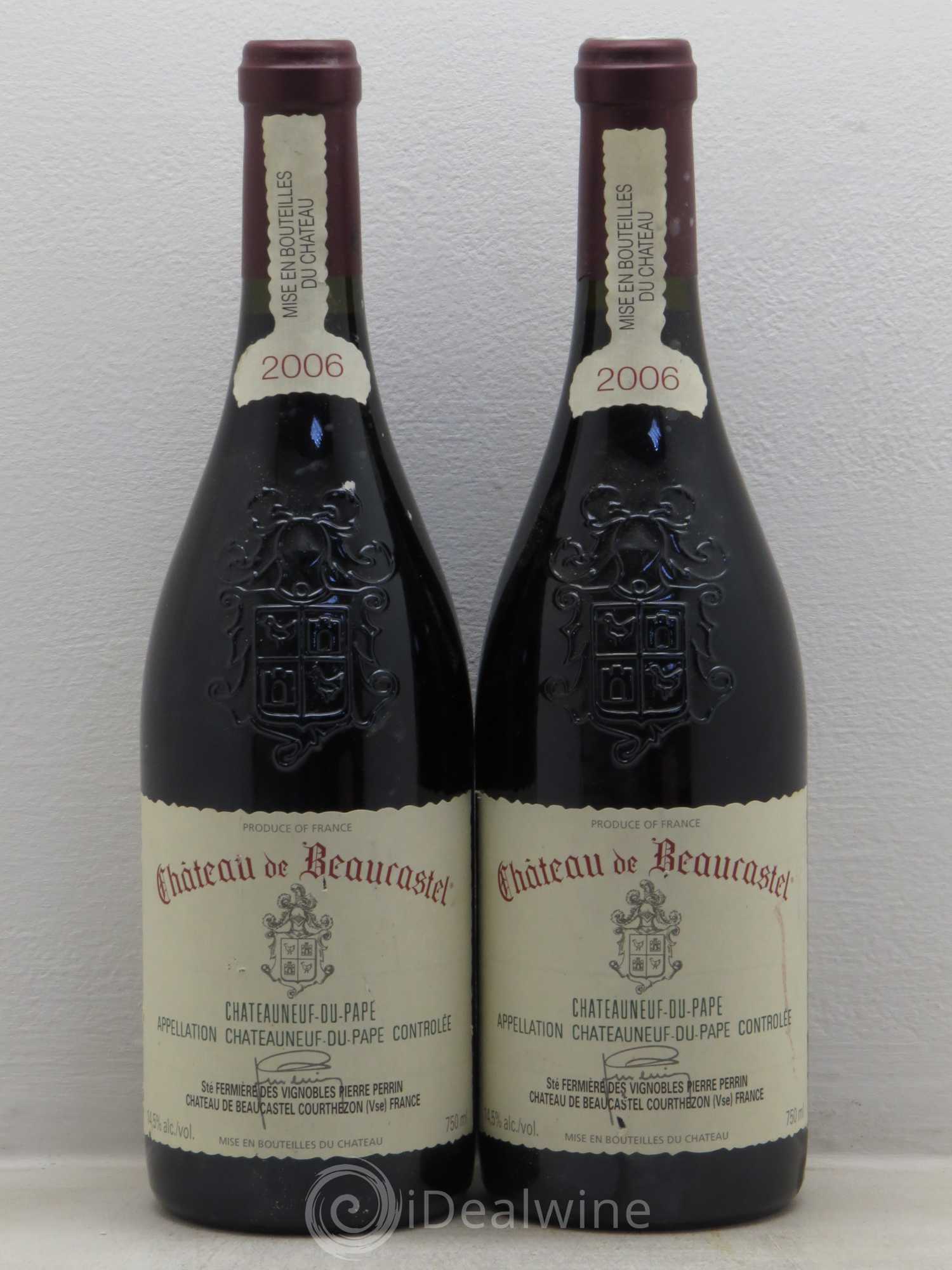Châteauneuf-du-Pape Château de Beaucastel Famille Perrin 2006 - Lot de 2 bouteilles - 0