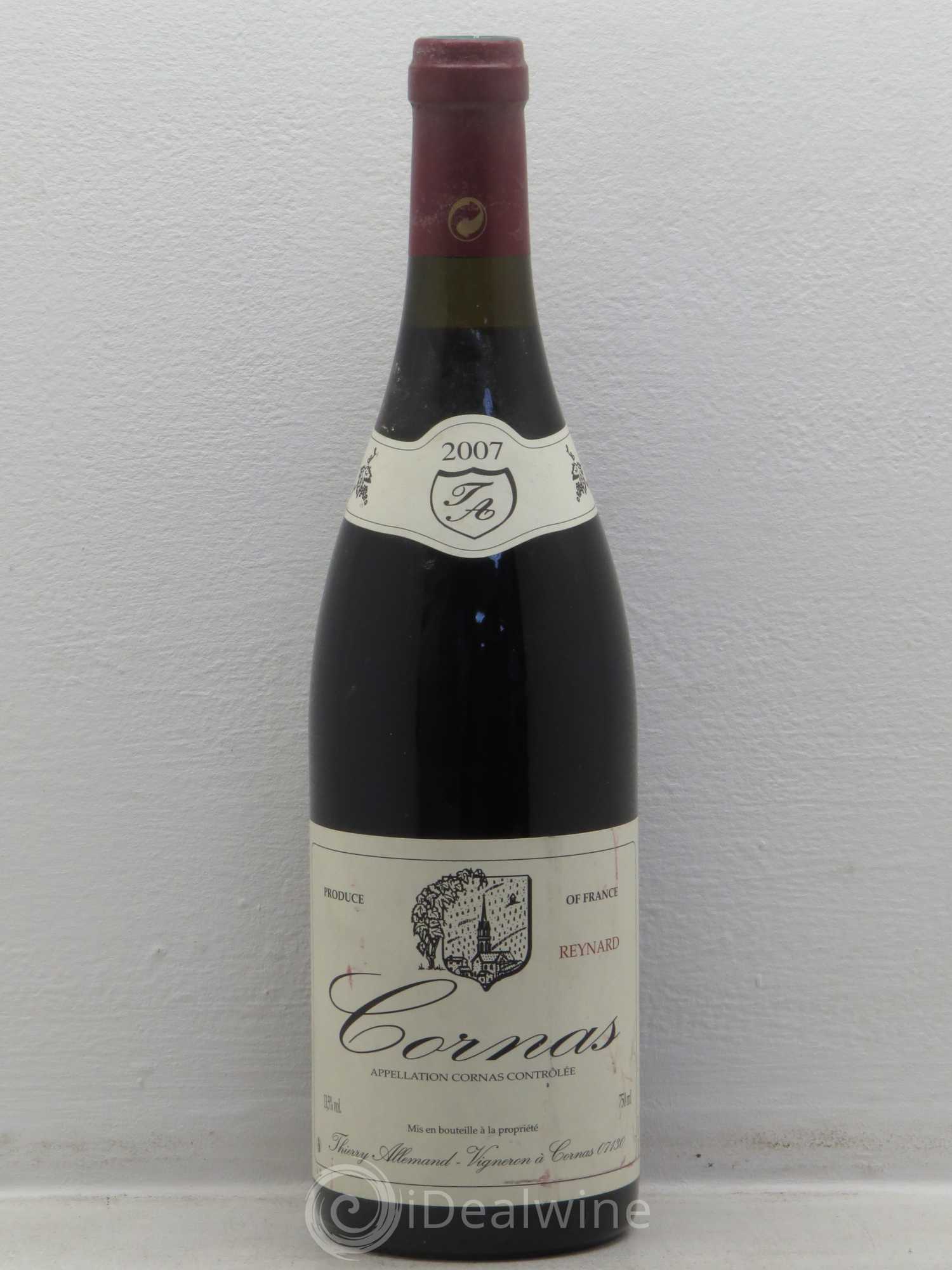 Cornas Reynard Thierry Allemand 2007 - Lot de 1 bouteille - 0