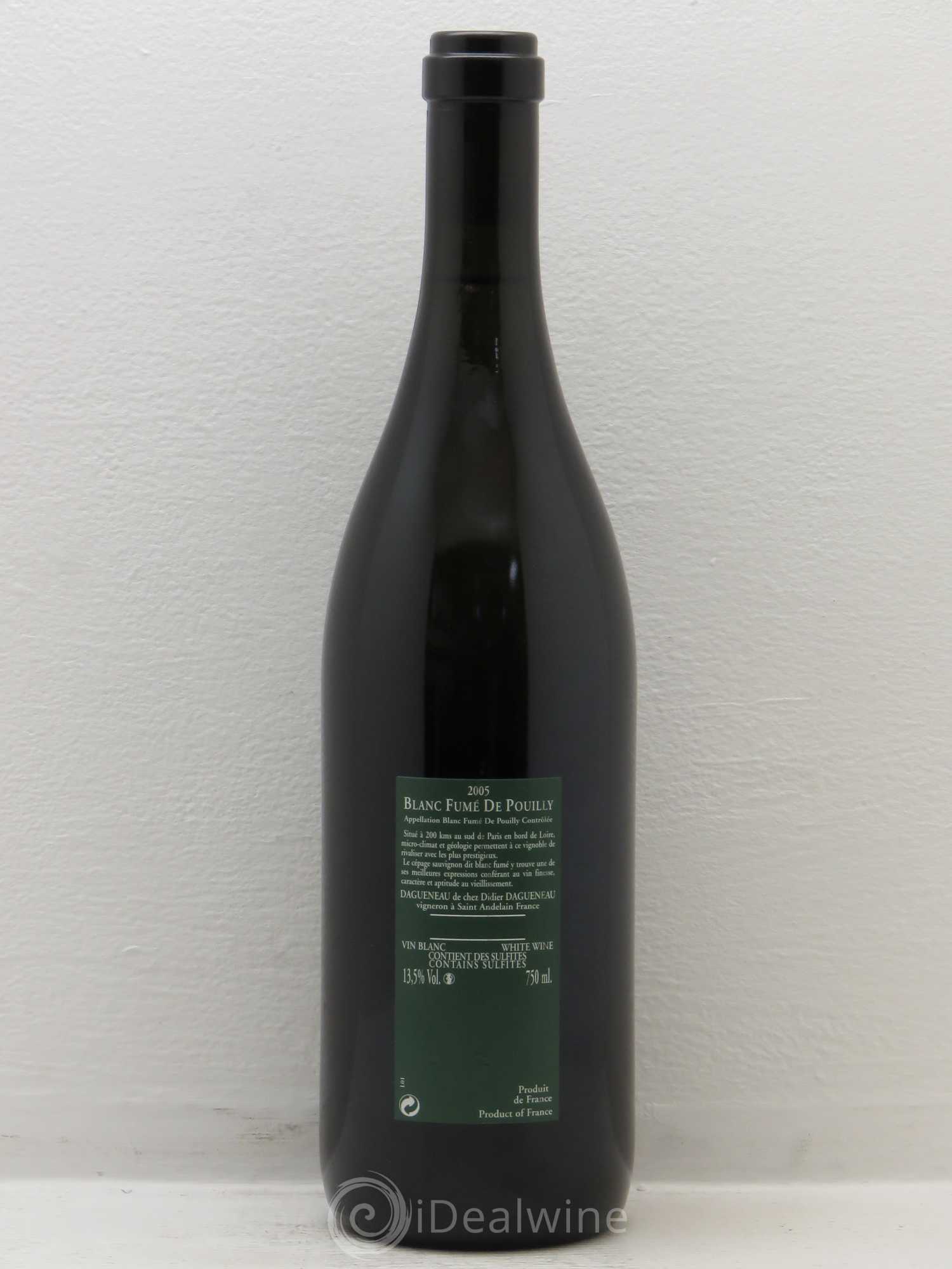 Vin de France (anciennement Pouilly-Fumé) Silex Dagueneau (Domaine Didier - Louis-Benjamin) 2005 - Lot de 1 bouteille - 1