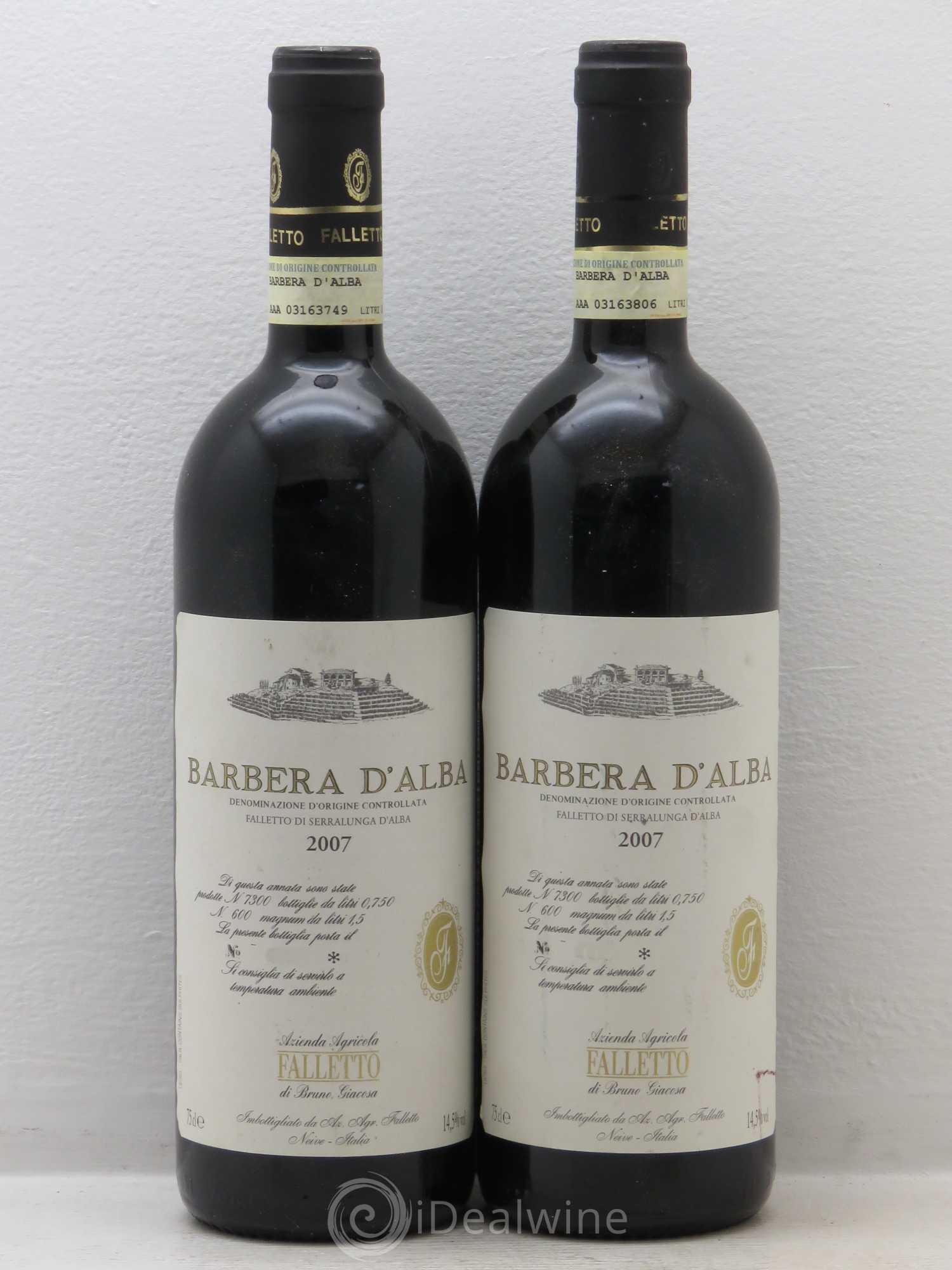 Barbera d'Alba DOC Falletto Domaine Bruno Giacosa 2007 - Lotto di 2 bottiglie - 0